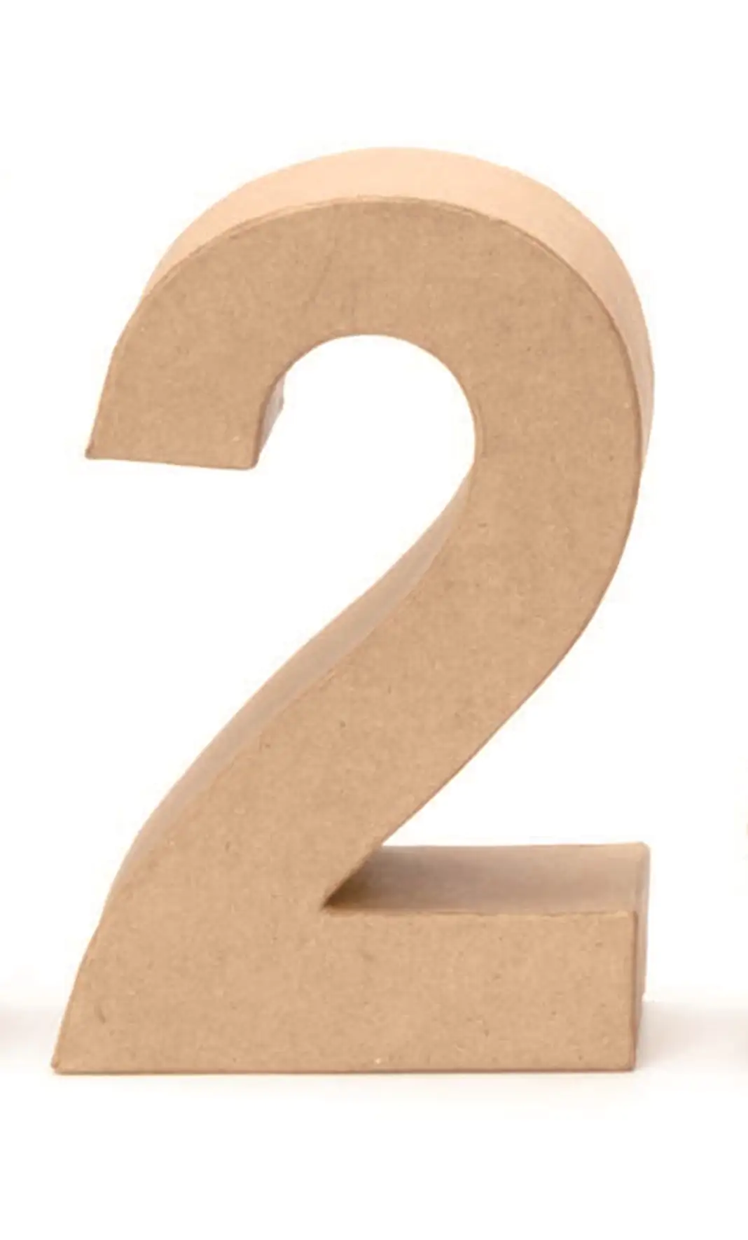 Glorex Papp-Zahl 2 17,5 x 5,5 cm