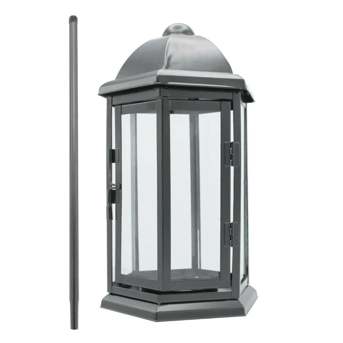 Grablaterne aus Stahlblech 23,5 cm schwarz mit Erdspieß