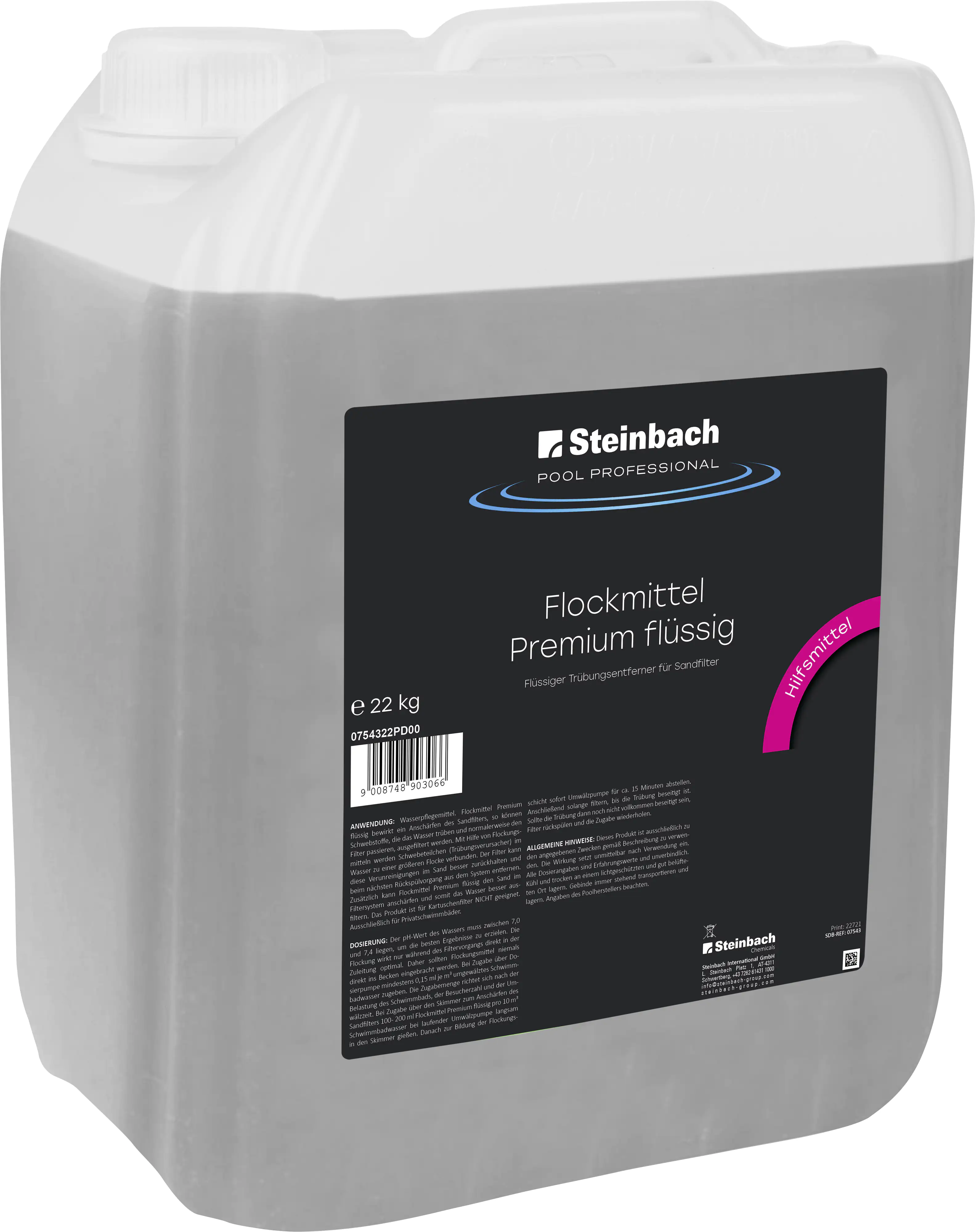 Steinbach Flockmittel Premium flüssig 22 kg Steinbach Flockmittel Premium flüssig 22 kg