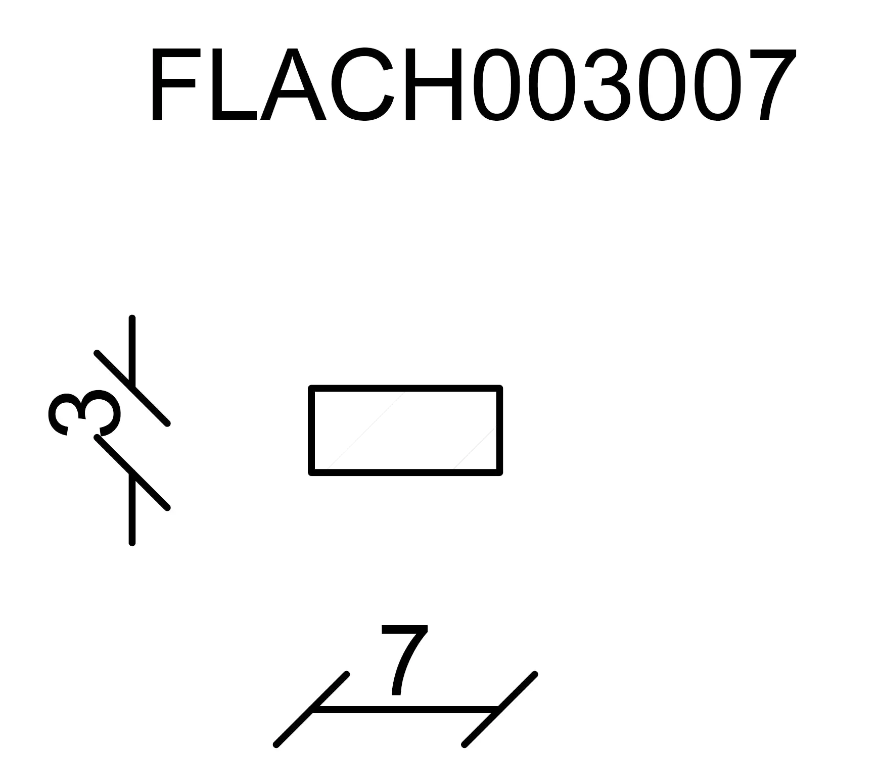 FN Neuhofer Flachleiste 100 cm 7 x 3 mm Fichte/Kiefer