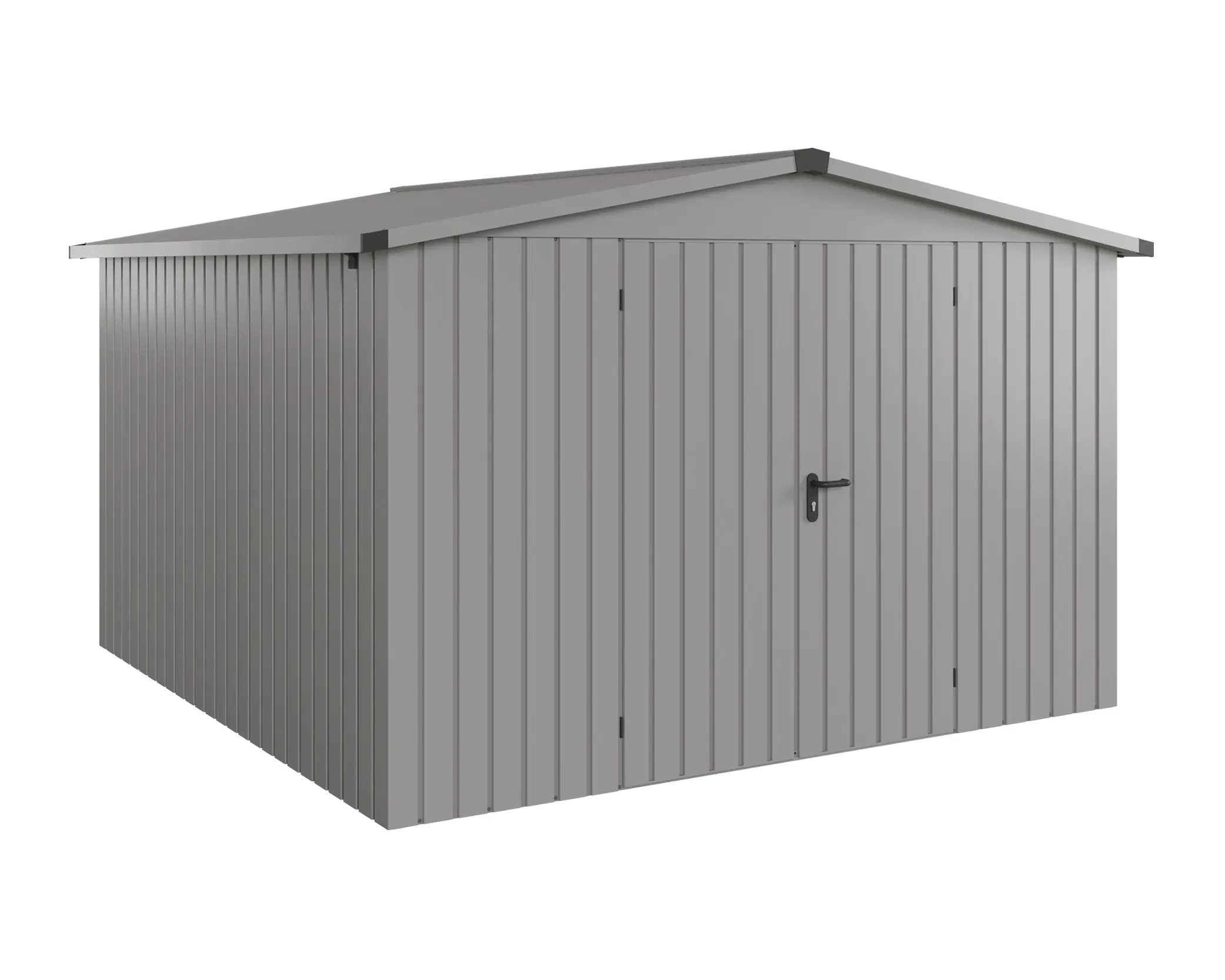 EcoStar Metallgerätehaus Euroline ESD14 aluminiumgrau 310 x 310 cm 2-flg. EcoStar Metallgerätehaus Euroline ESD14 aluminiumgrau 310 x 310 cm 2-flg.