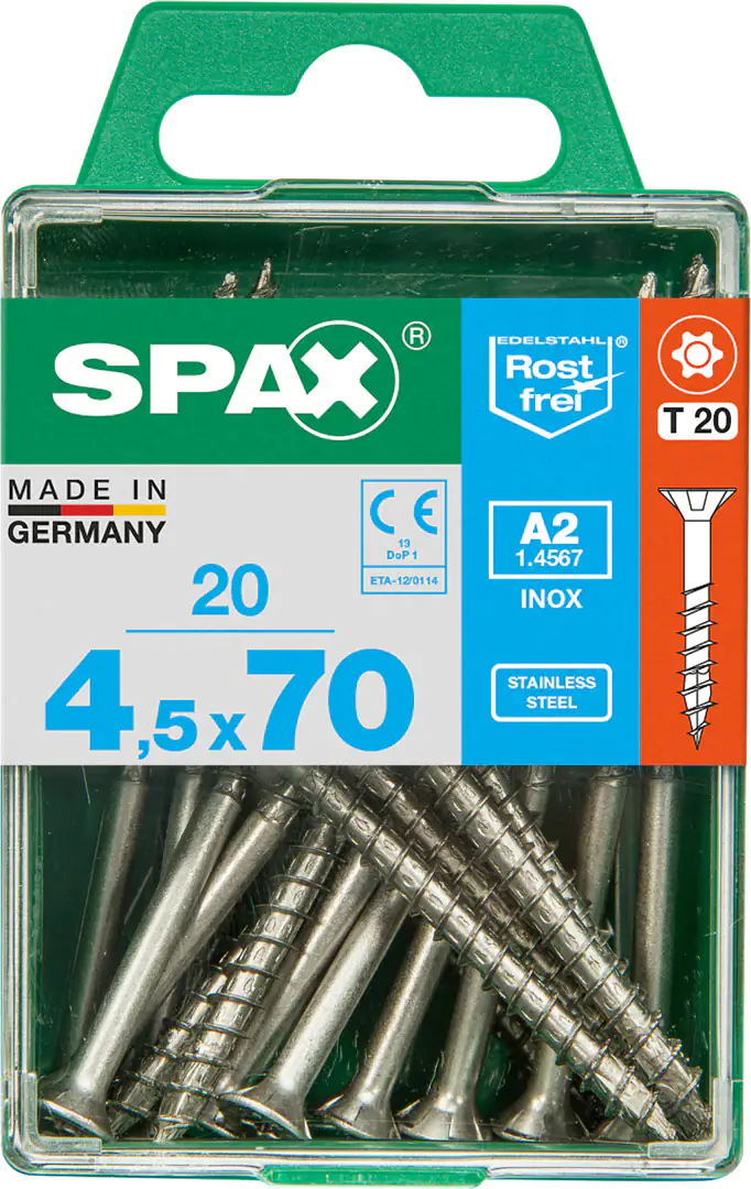 Spax Universalschrauben 4.5 x 70 mm TX 20 - 20 Stk.