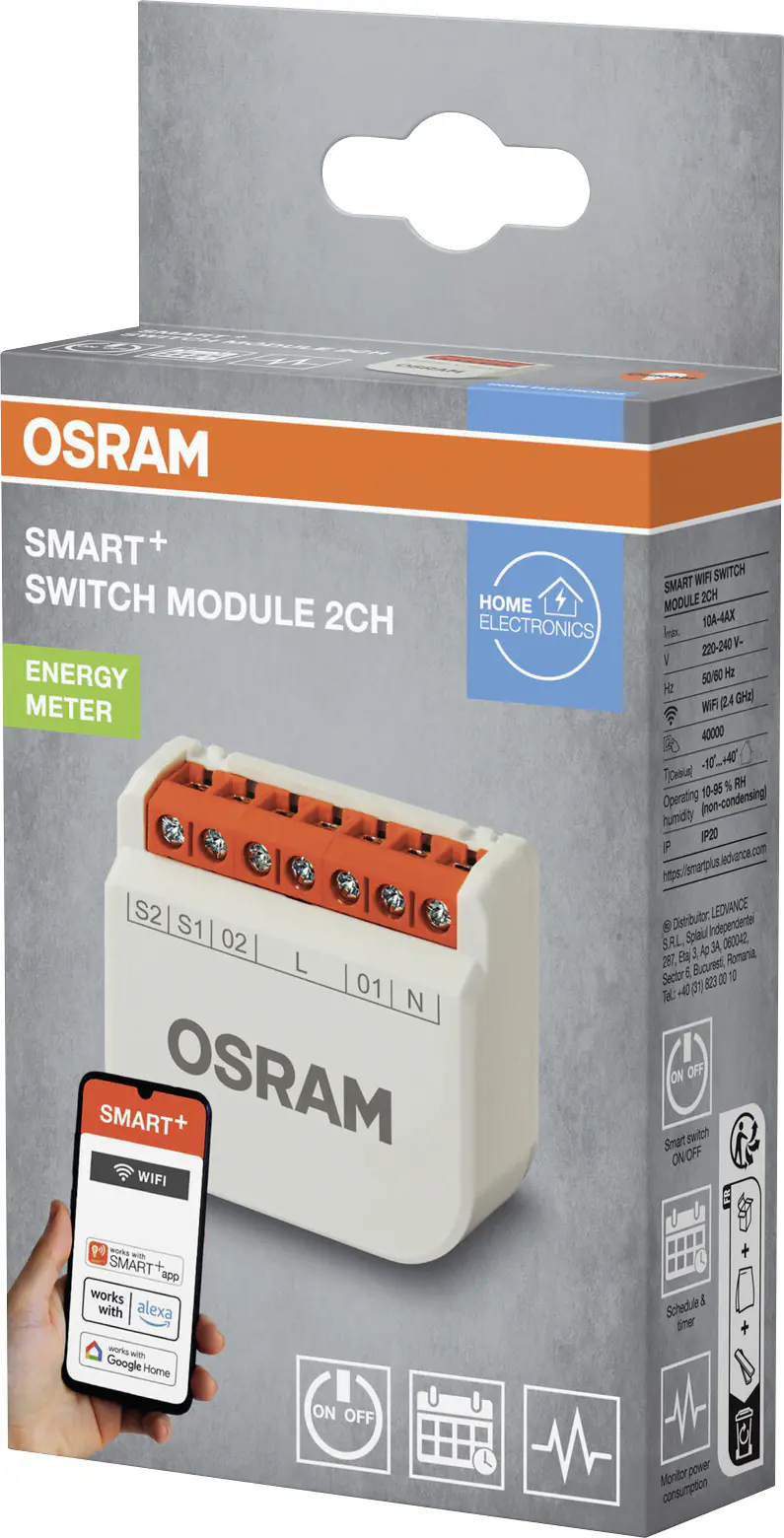 Ledvance Smart Schaltmodul WiFi Switch 2CH weiß