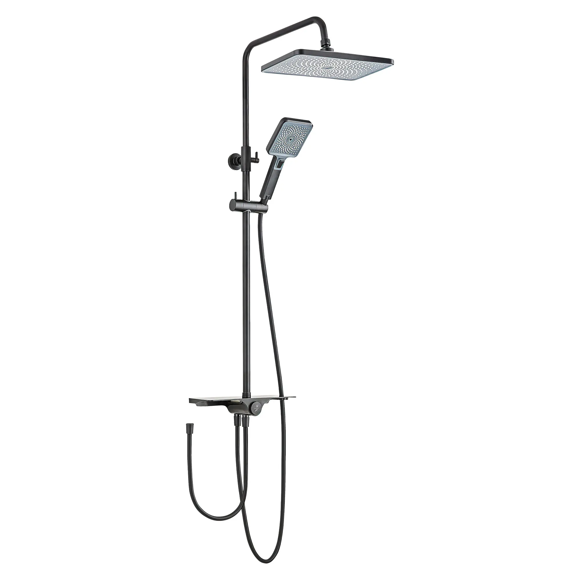 Schöner Wohnen Duschsystem Verina Wassersparend mattschwarz