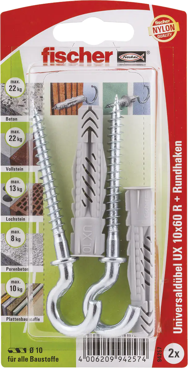 Fischer Universaldübel UX   Fischer Universaldübel-Set UX 10.0 x 60 mm - 2 Stück