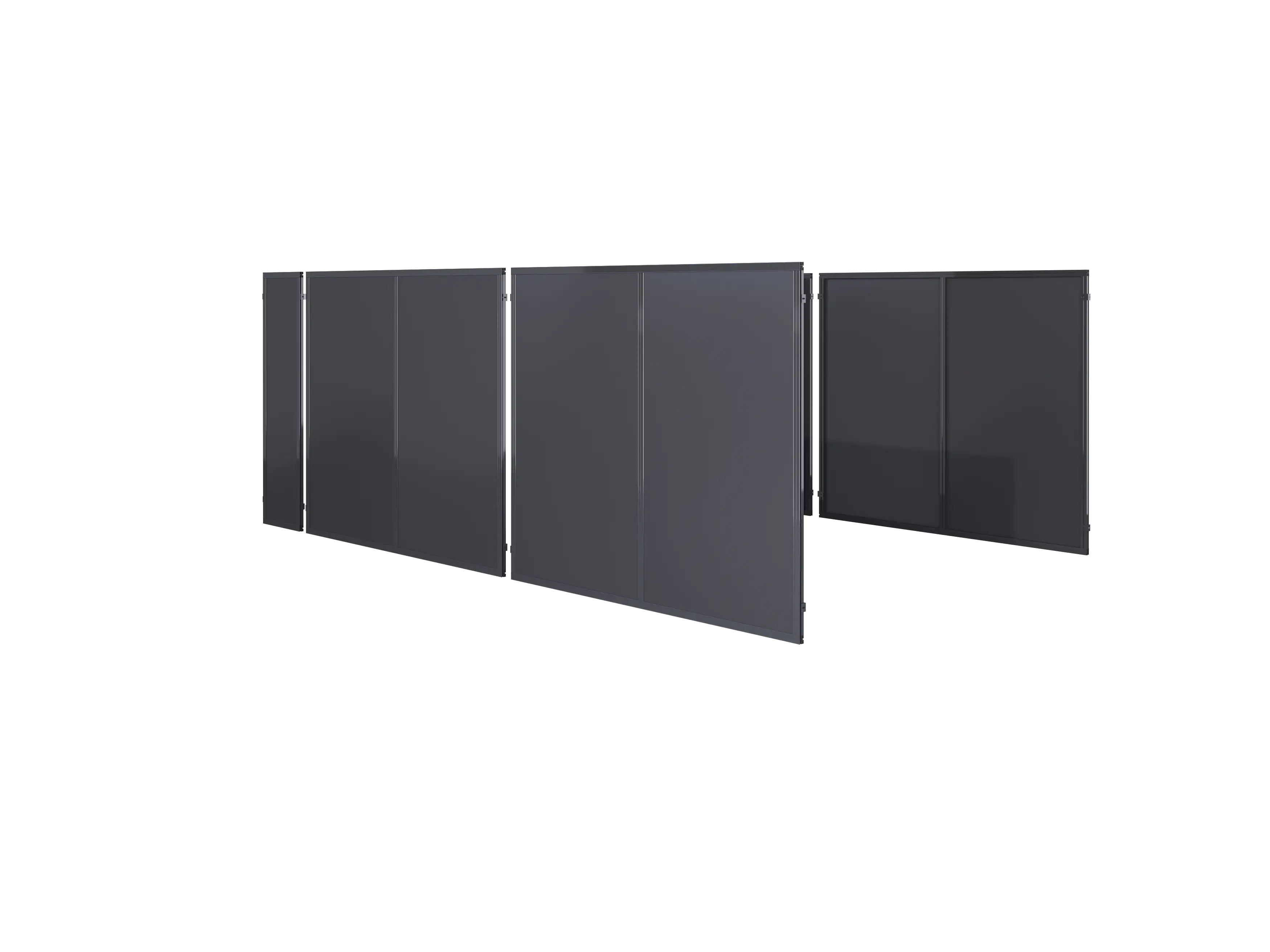 KGT Seitenelement AVB für Carport Elbe 2m 2,05 x 1,75 m, anthrazit-grau