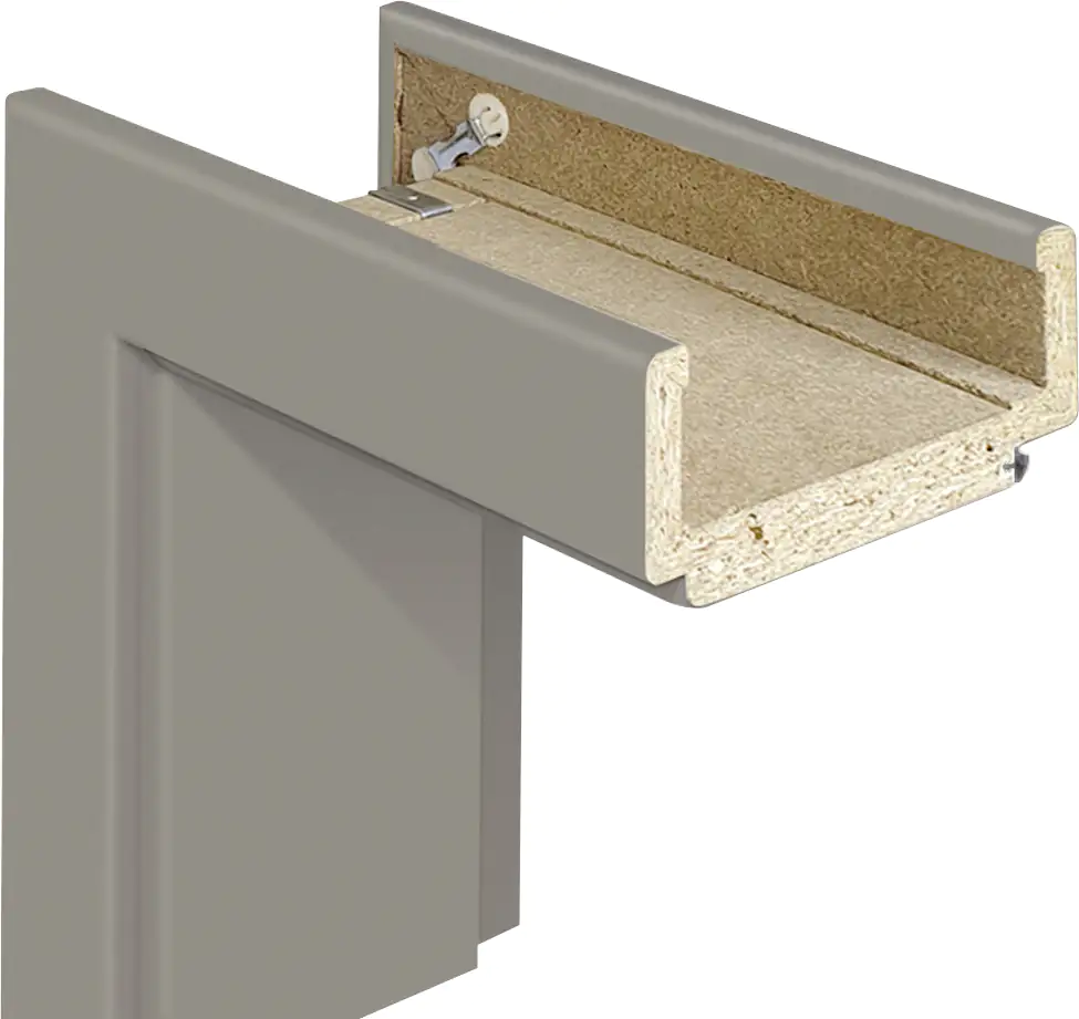 Borne Zarge Lack edelgrau 61 cm DIN links