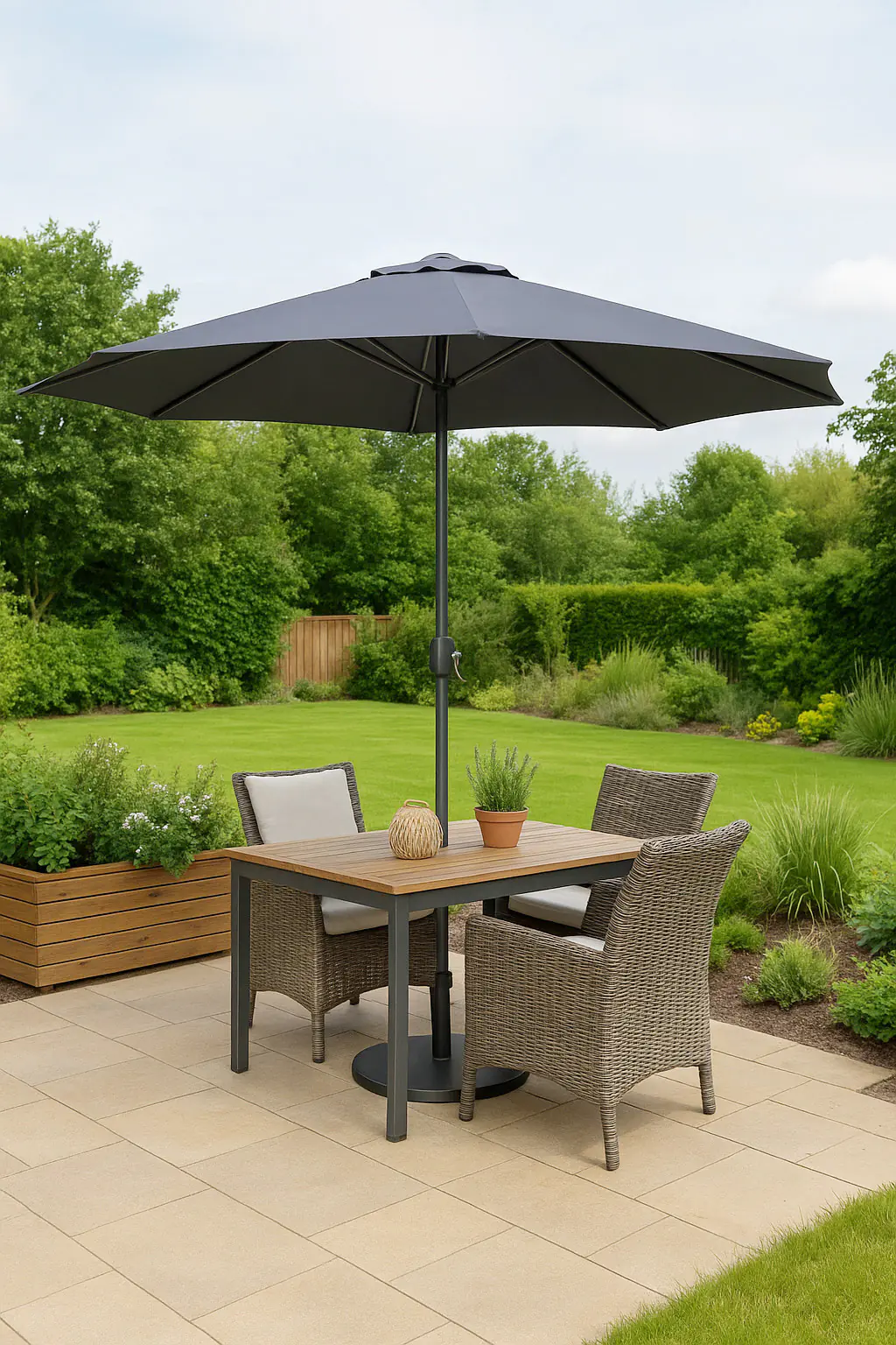 TrendLine Sonnenschirm Sofia anthrazit, Ø 300 cm