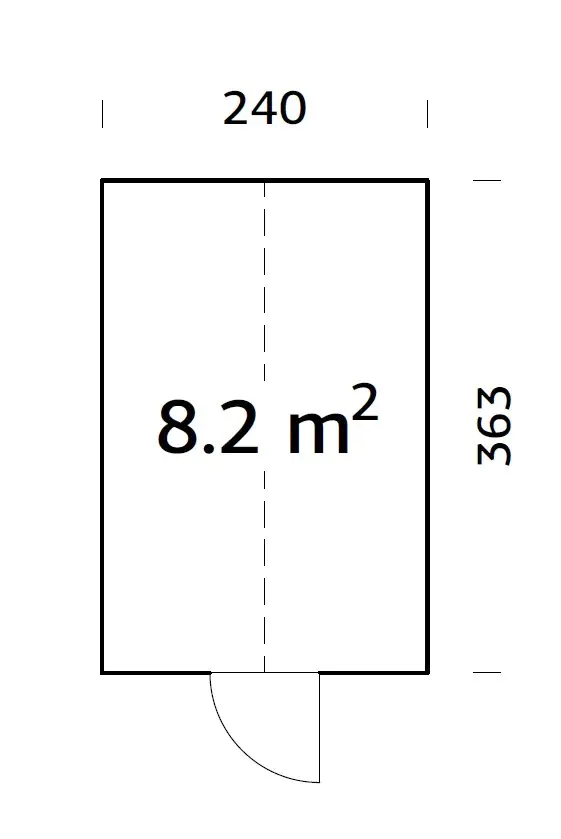 Palmako Gewächshaus Emilia 240 x 363 cm 8,2 m² 4 mm Glas 