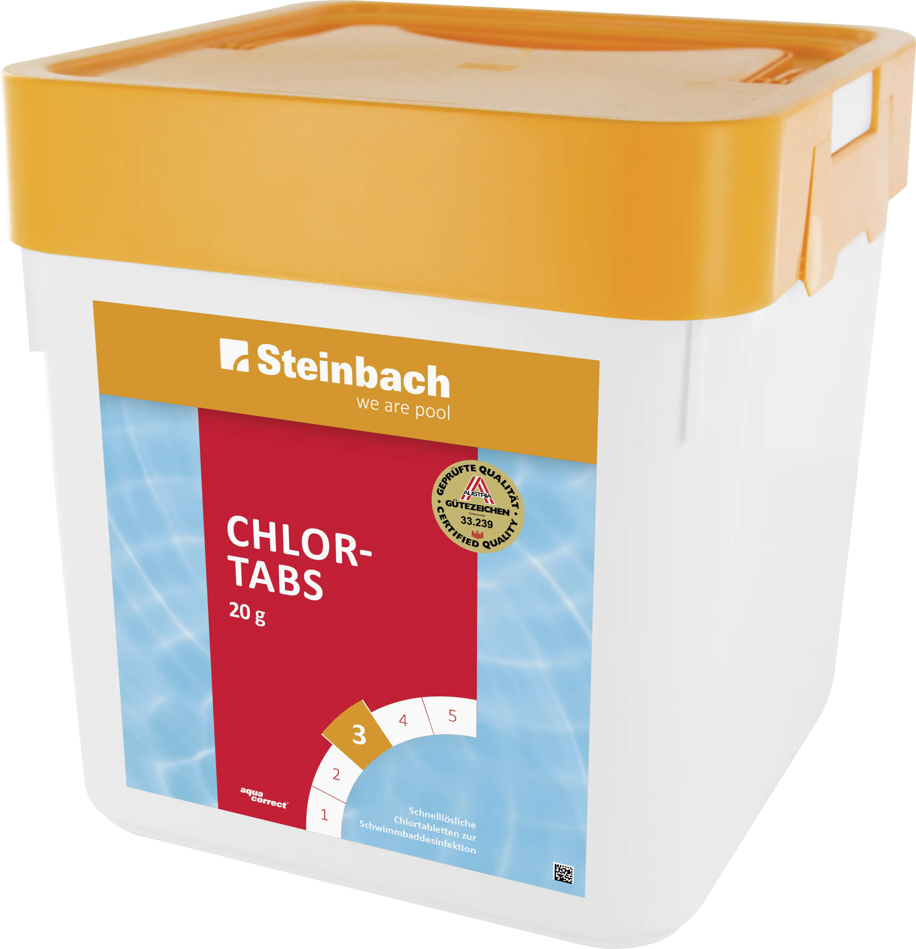 Steinbach Poolpflege Chlortabs 5 kg, 250x 20g Tabletten, Chlorprodukt