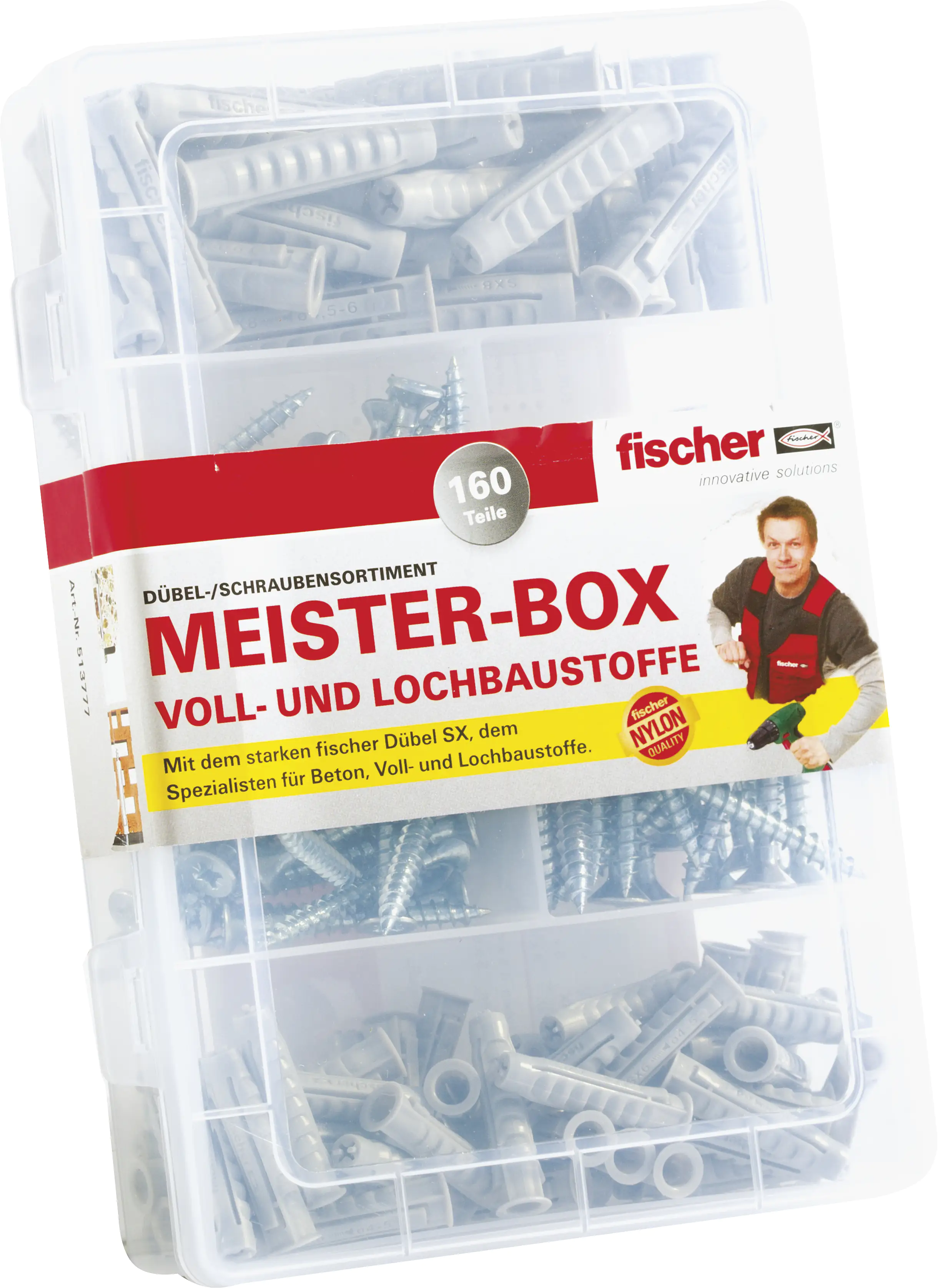 4048962130638_1025856 Fischer Dübel SX Meisterbox - 160 Stück