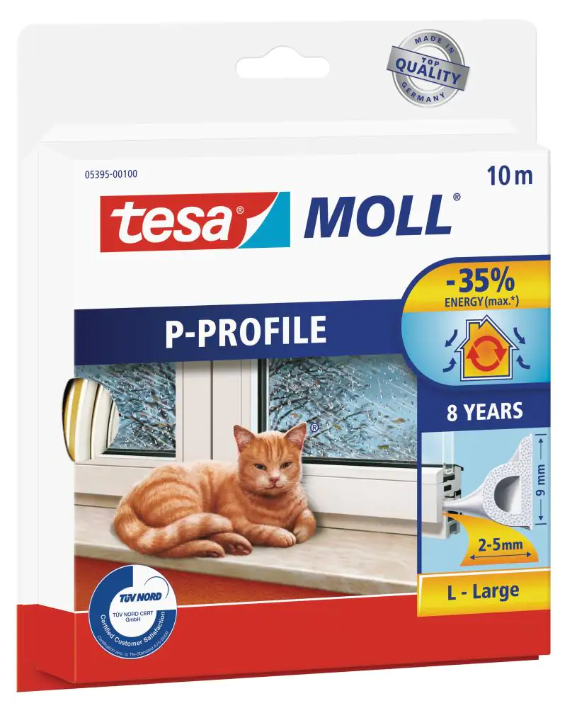 tesa Moll P-Profil Classic tesa Moll P-Profil Classic 10 m, weiß