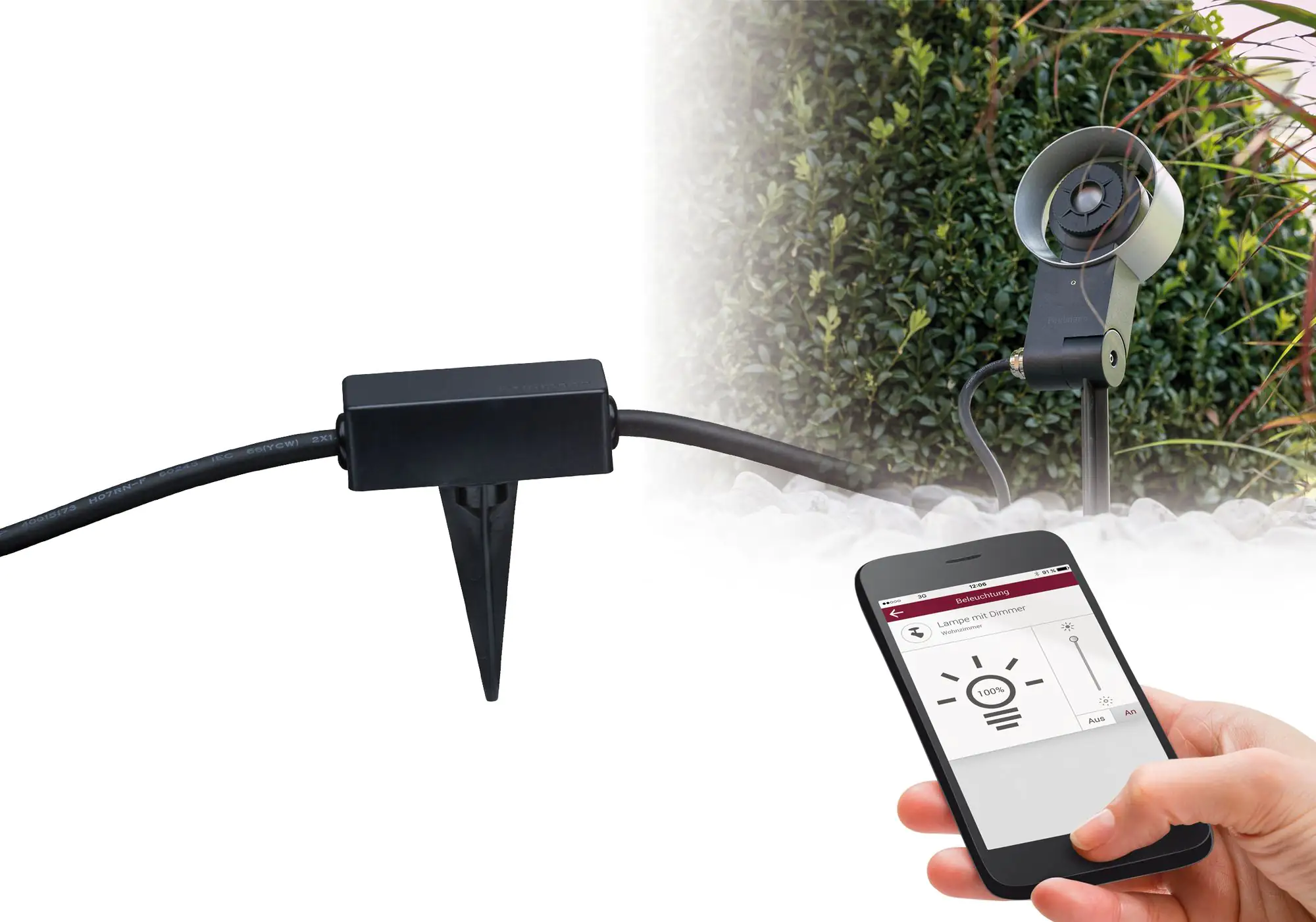 Paulmann Plug & Shine Zigbee Controller Outdoor mit Erdspieß schwarz