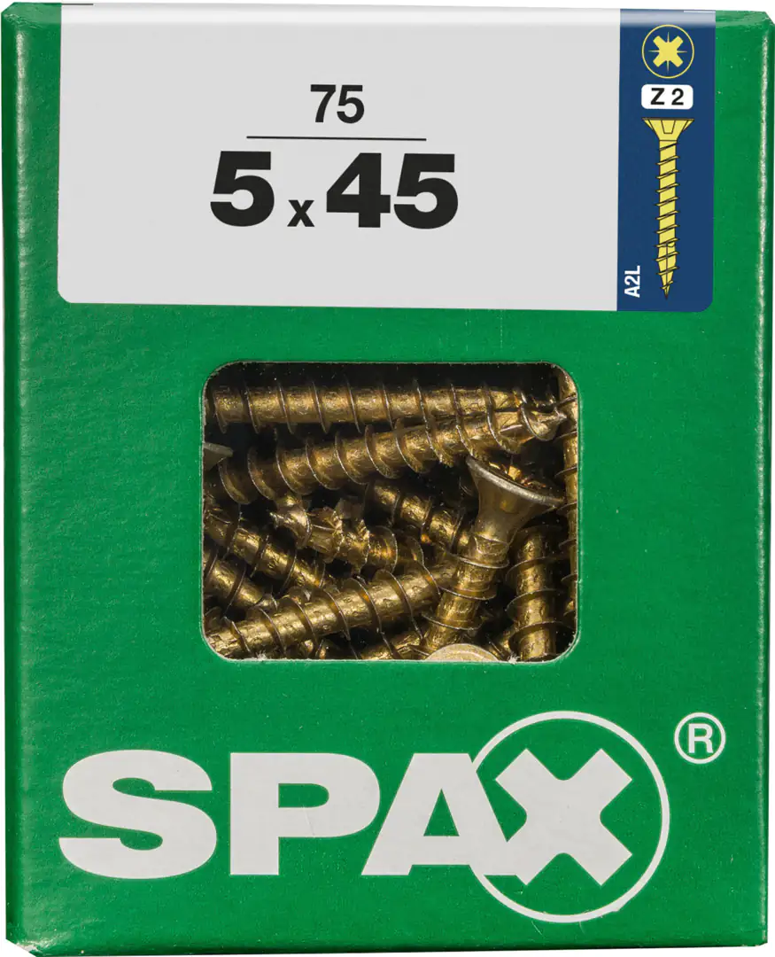 Spax Universalschrauben 5.0 x 45 mm PZ 2 - 75 Stk.