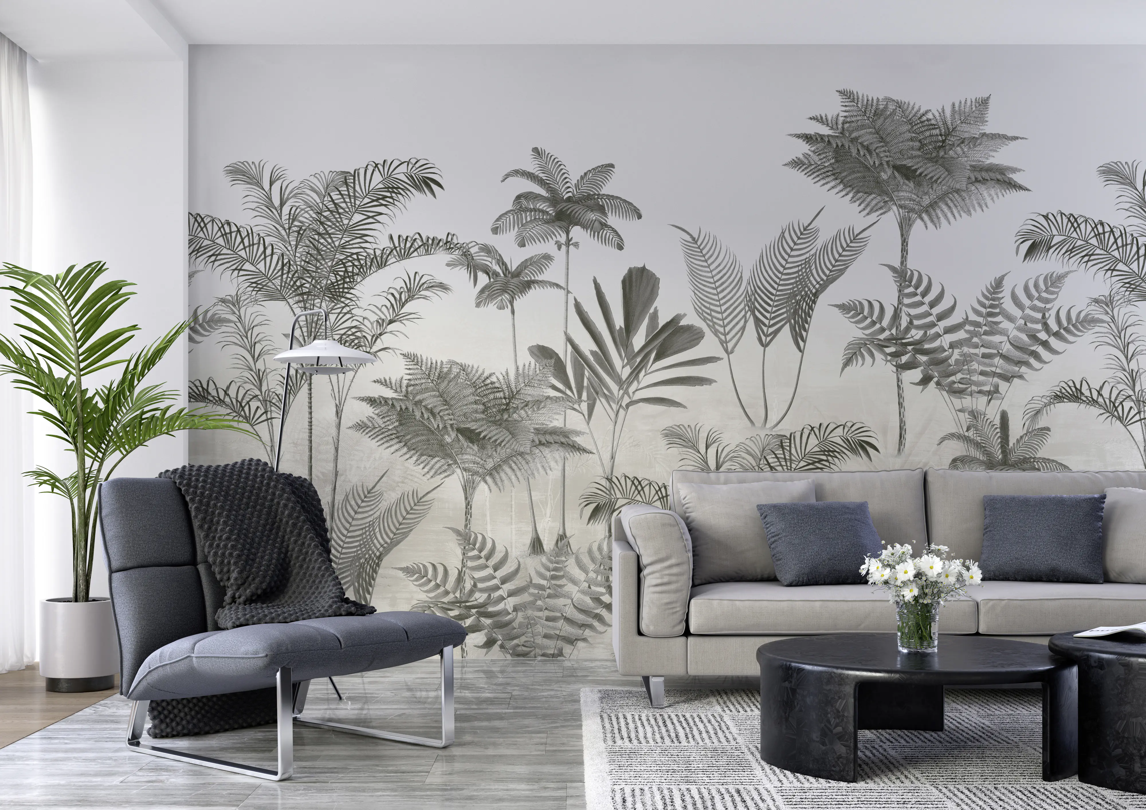 Rasch Vlies Fototapete 556193 Grau-Mittelgrau Muster & Motive 3 m x 4,24 m