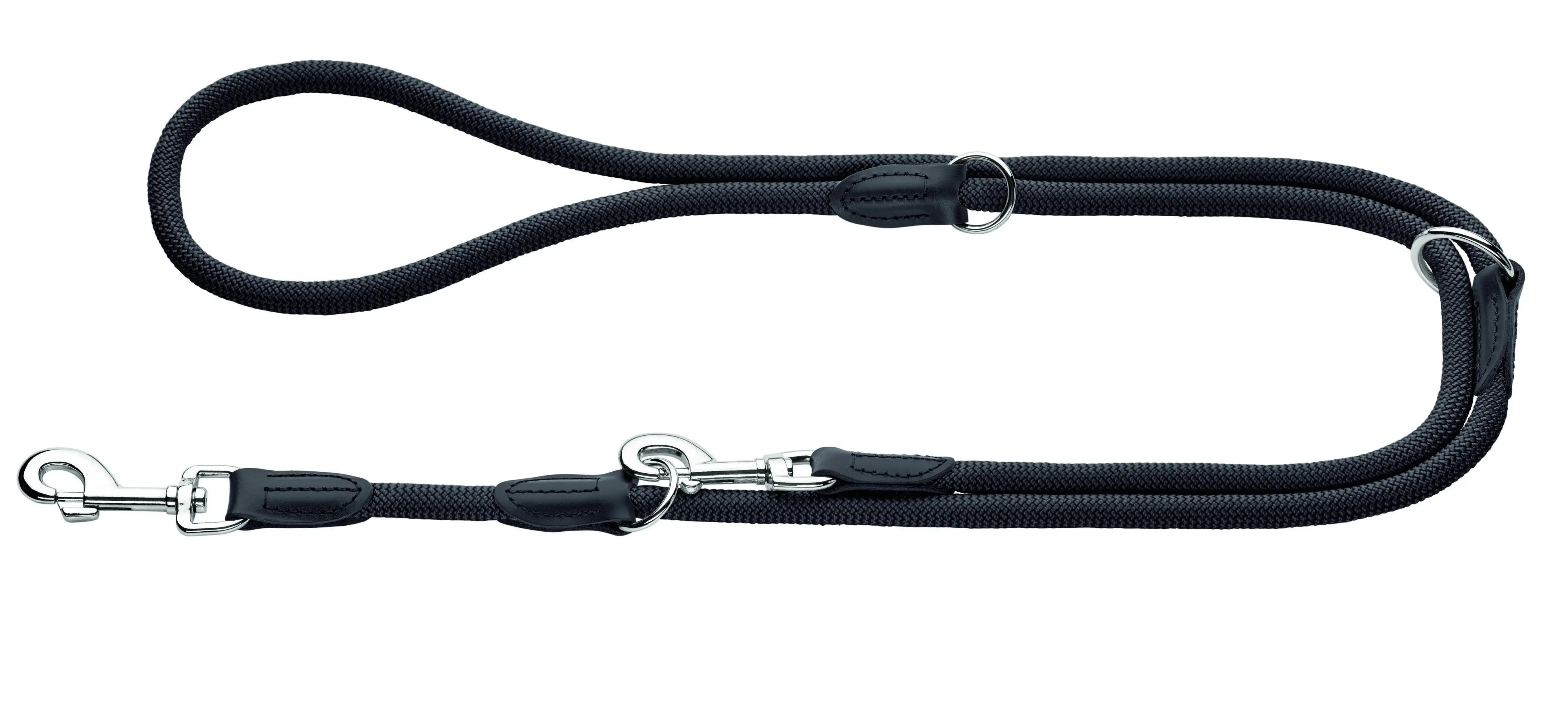 Hunter Hundeleine Führleine verstellbar Freestyle 2 m x 1 cm schwarz