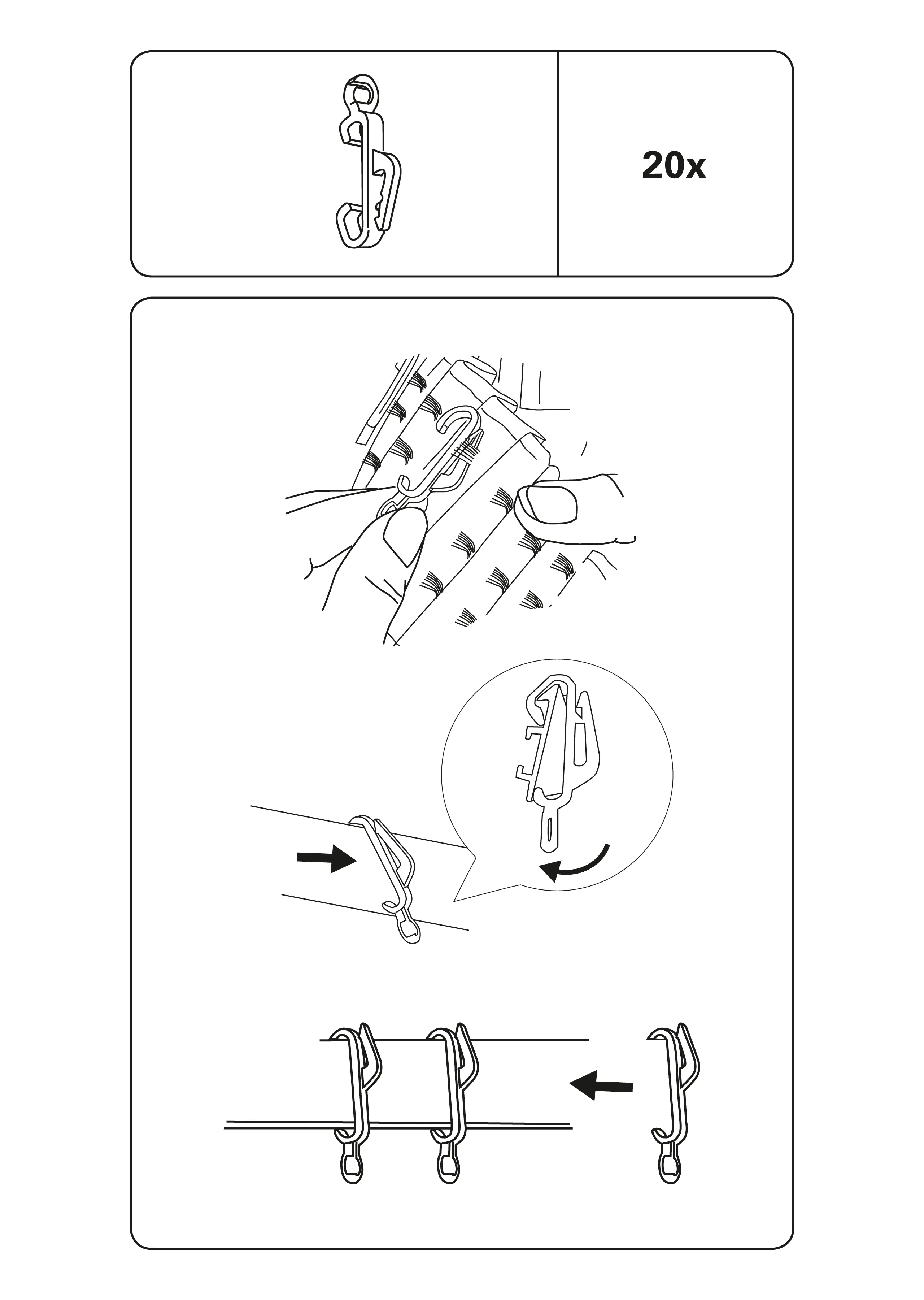 Gardinia Gardinen-Clip-Gleiter Flexline weiß 20-er Pack Gardinia Gardinen-Clip-Gleiter Flexline weiß 20-er Pack