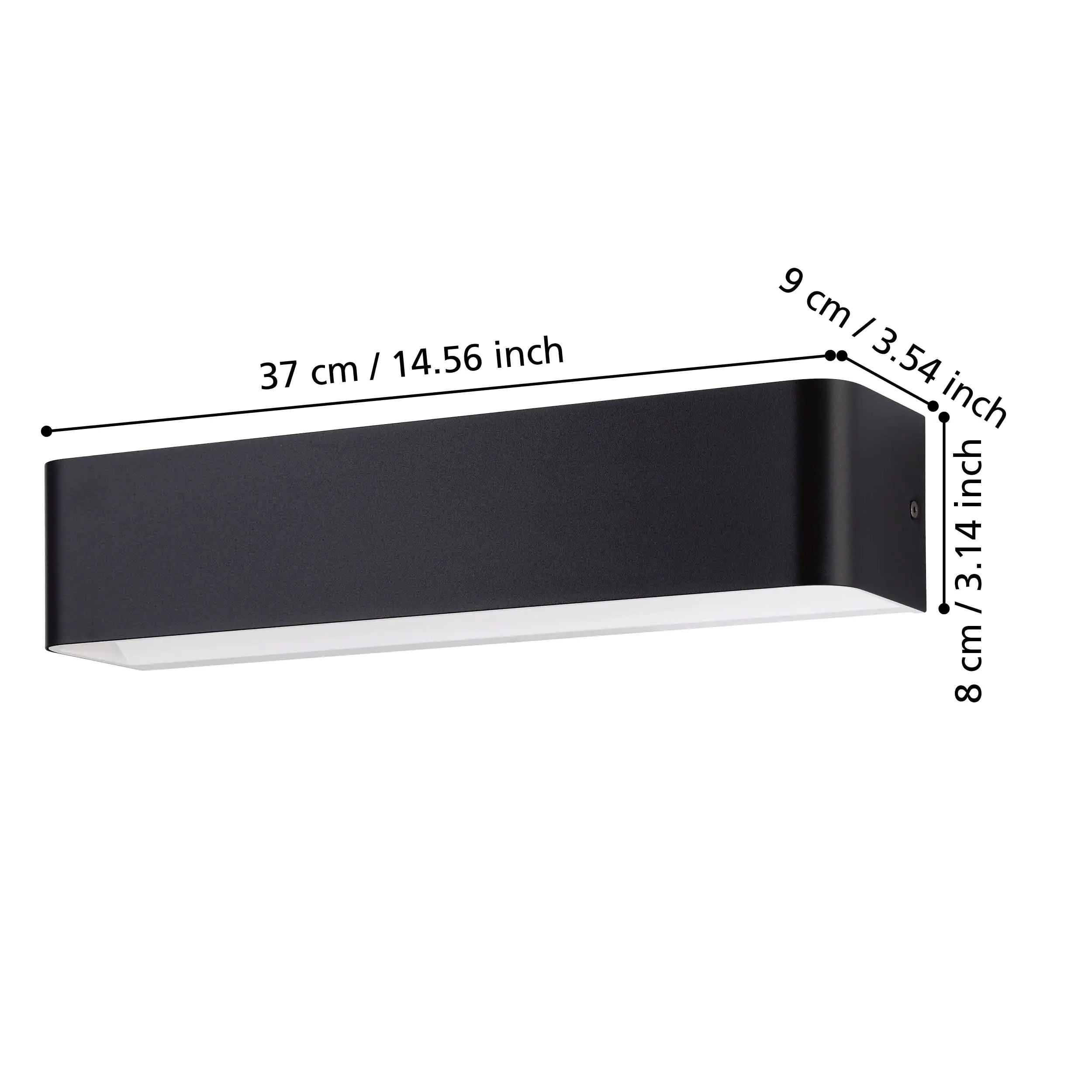 Eglo Wandleuchte Sania 4 schwarz 36,5 x 8 cm Eglo Wandleuchte Sania 4 schwarz 36,5 x 8 cm