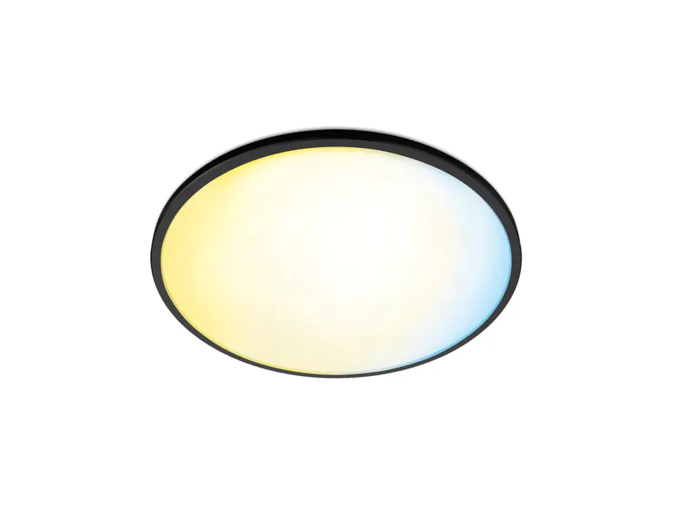 WIZ LED-Deckenleuchte SuperSlim 24 x 2 cm 14W warmweiß bis kaltweiß smart schwarz 