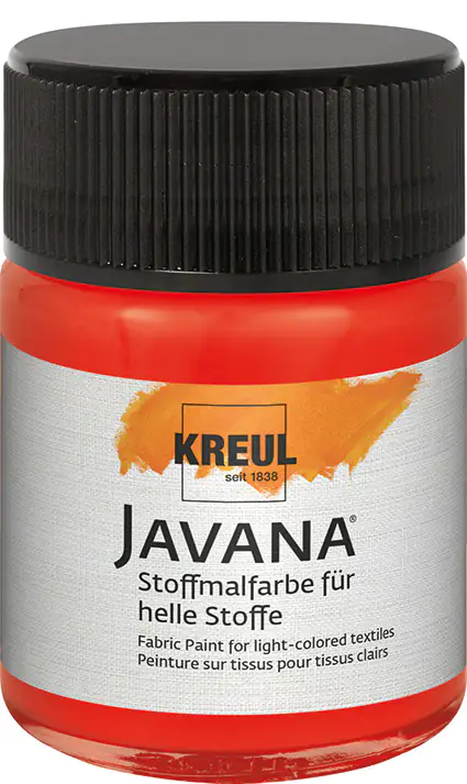 Kreul Javana Stoffmalfarbe für helle Stoffe rot 50 ml