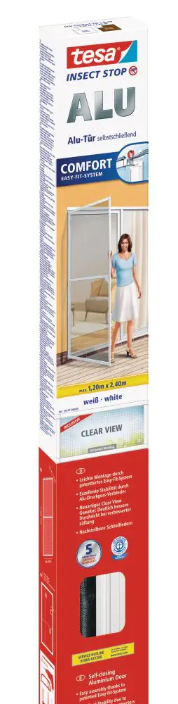 tesa Insektenschutz-Tür COMFORT 120 x 240 cm weiß