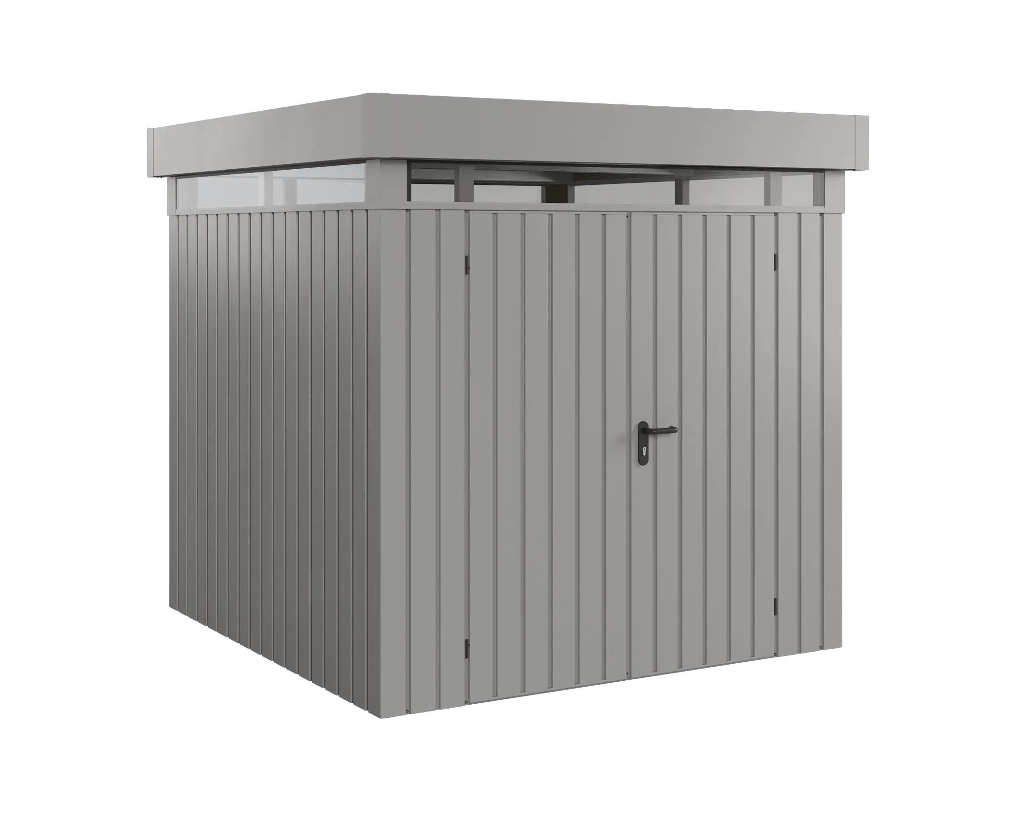 EcoStar Metallgerätehaus Euroline EFD5 LB graualuminium 214 x 214 cm 2-flg. EcoStar Metallgerätehaus Euroline EFD5 LB graualuminium 214 x 214 cm 2-flg.
