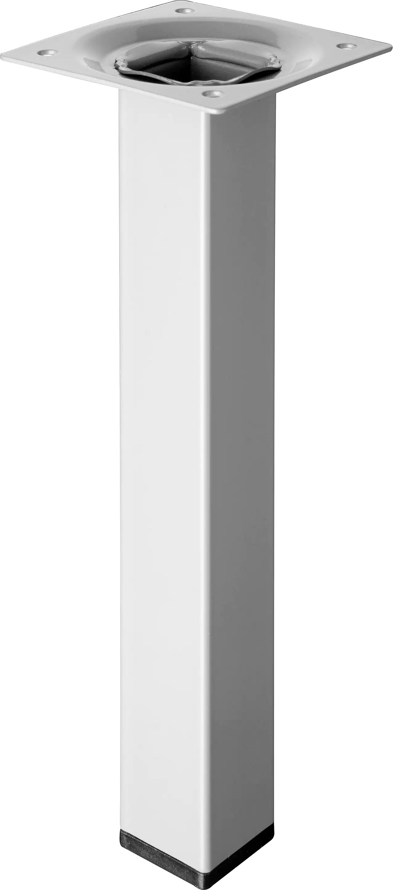 Hettich Tischbein 2,5 x 20 cm Stahl Aluminium-Optik - 1 Stück