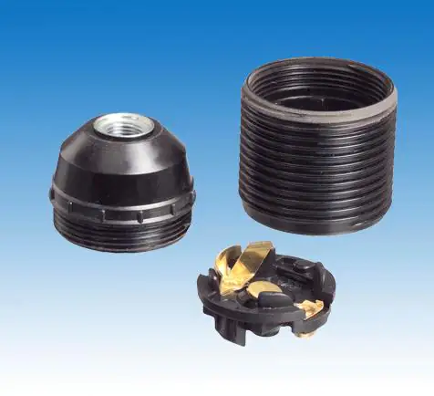 Lampen-Fassung Außengewindemantel E 14, schwarz Lampen-Fassung Außengewindemantel E 14, schwarz