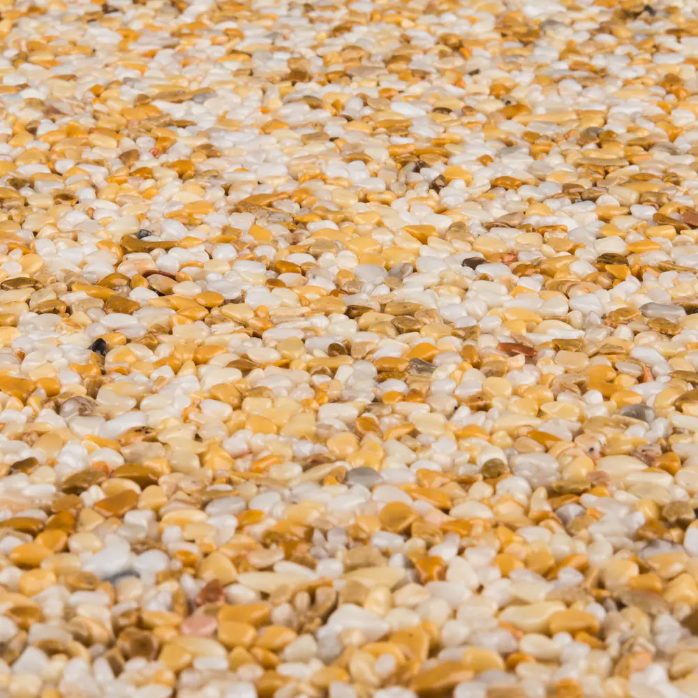 RAVELLO Steinteppich Boden Indoor Körnung Fein Farbe gelb 15 kg Set