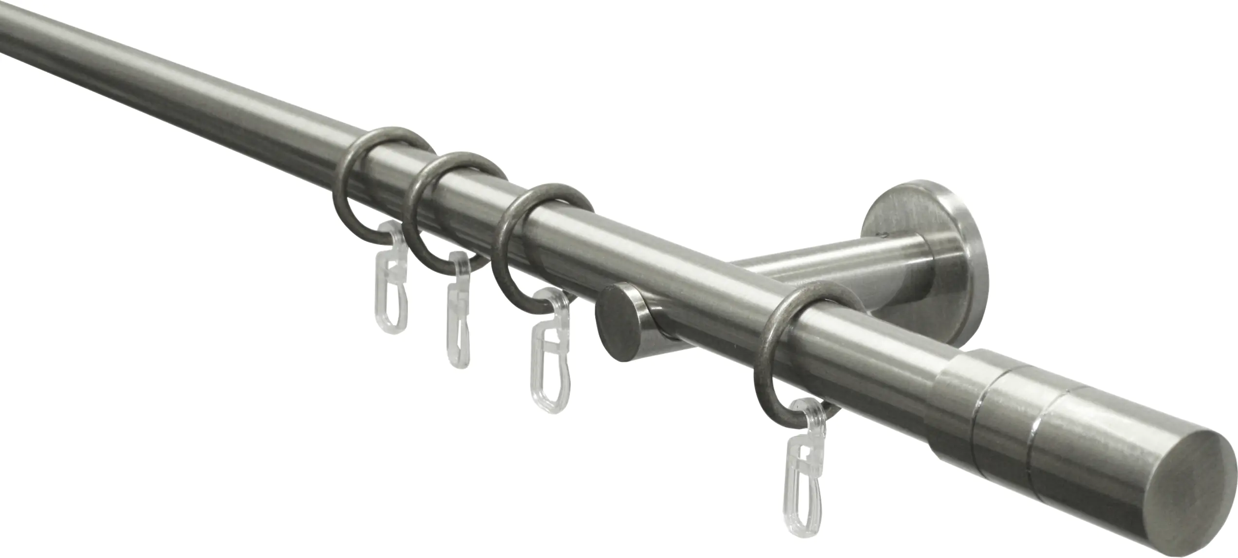 Gardinia Stilgarnitur Zylinder edelstahl, 120 cm, Ø 20 mm