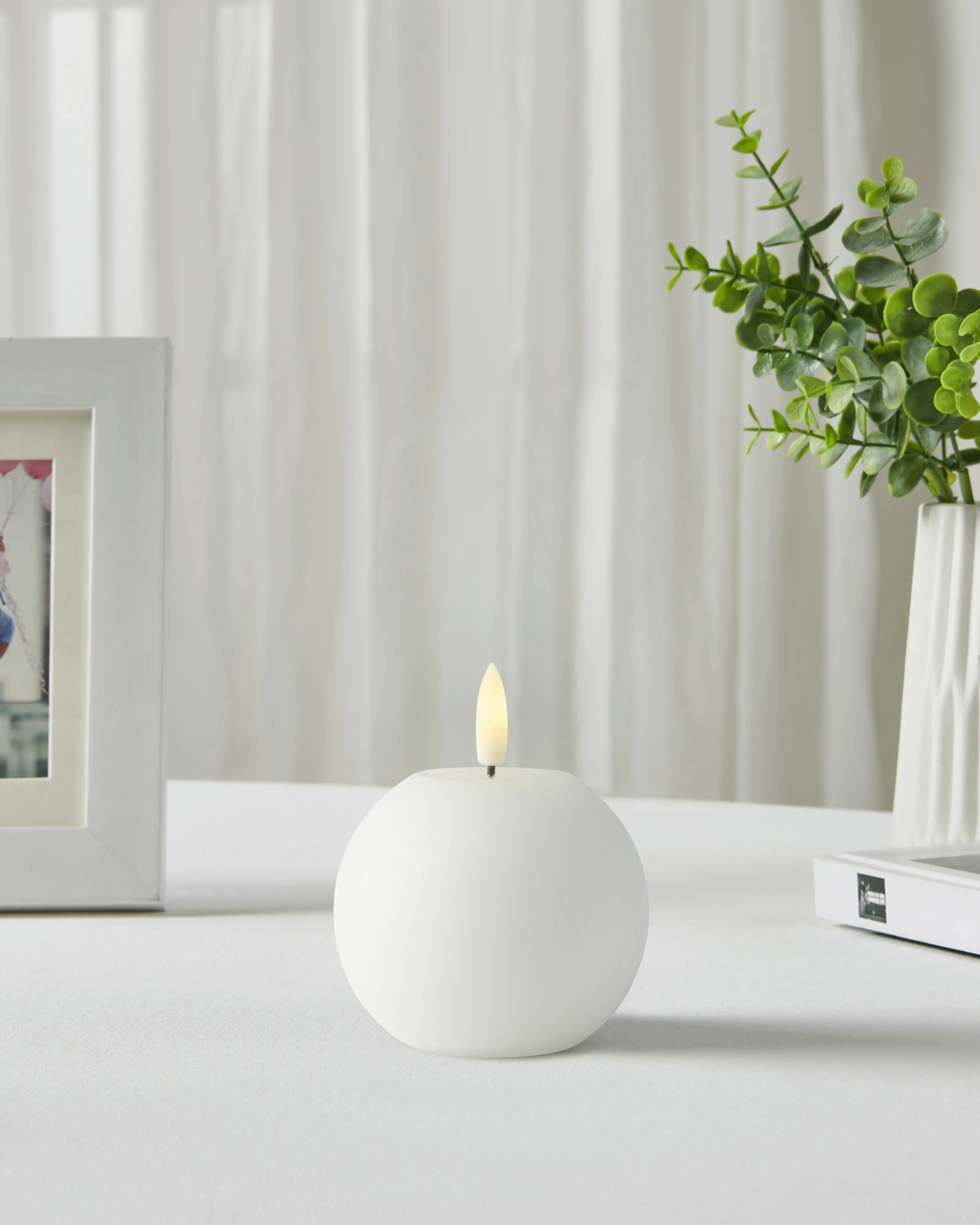 Eglo LED Kerze Leskino warmweiß 8 x Ø 8 cm weiß