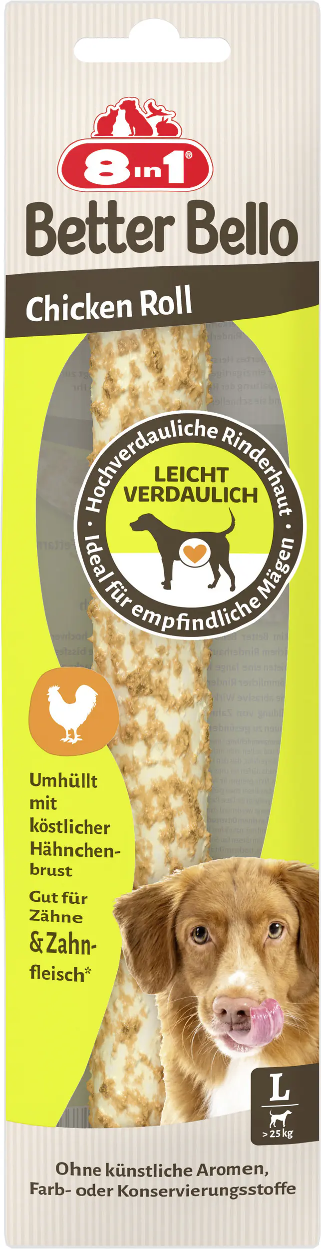 8in1 Hundeleckerli Better Bello Mini Chicken Roll L 80 g 