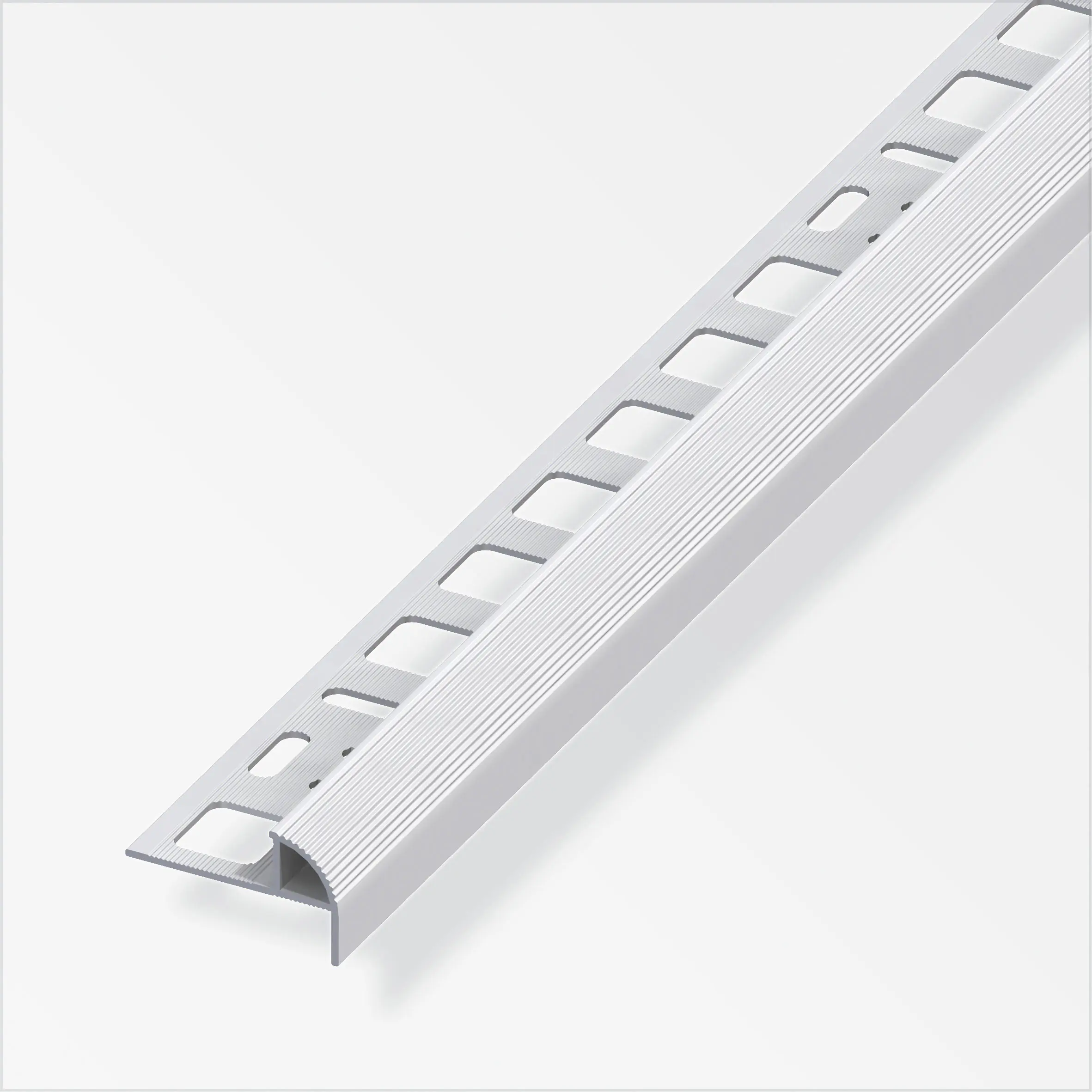 alfer Treppenkantenprofil 1 m, 8 x 19.5 x 7.5 mm Aluminium eloxiert silber