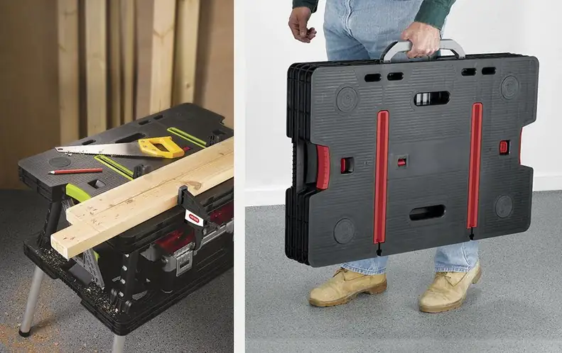 7290000230825_5 Keter faltbare Werkbank 85 x 55 cm max. 453 kg inkl. Schraubzwingen