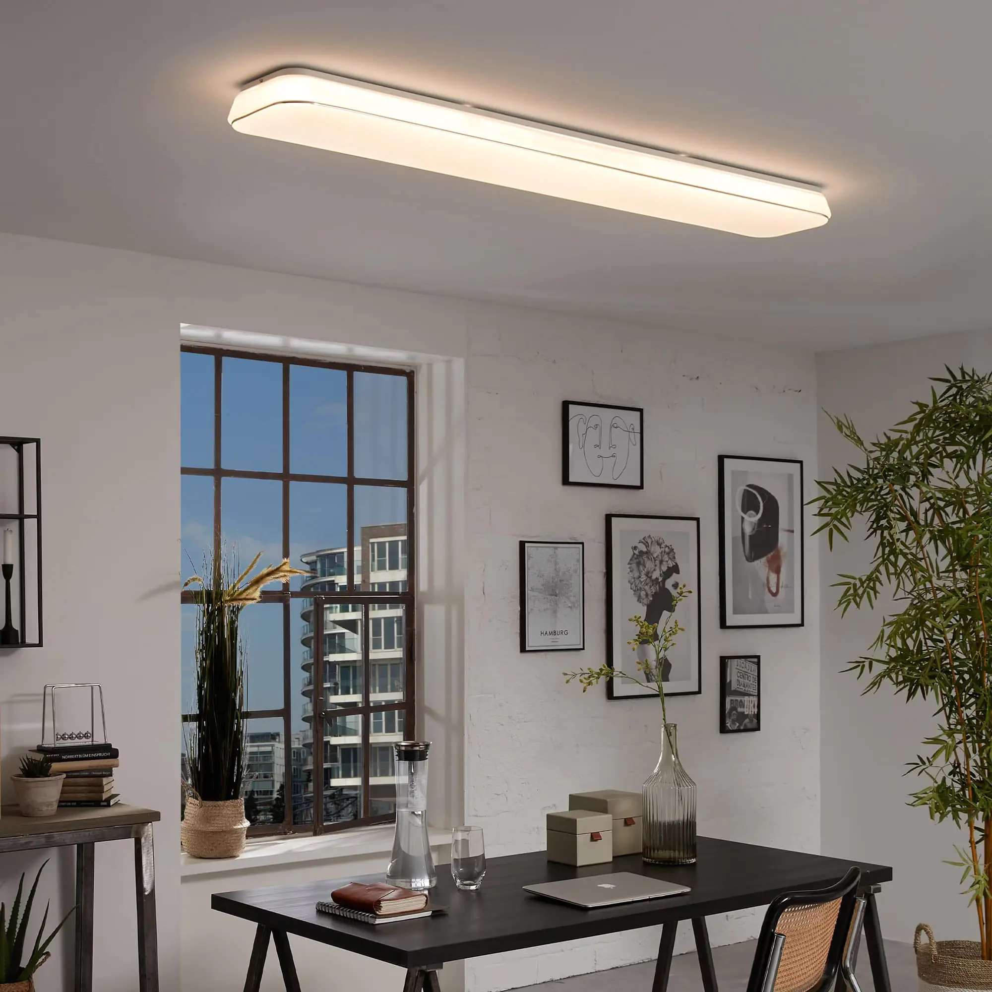 Di-Ka LED Deckenleuchte Rupa 48W weiß, dimmbar, warmweiß Di-Ka LED Deckenleuchte Rupa 48W weiß, dimmbar, warmweiß