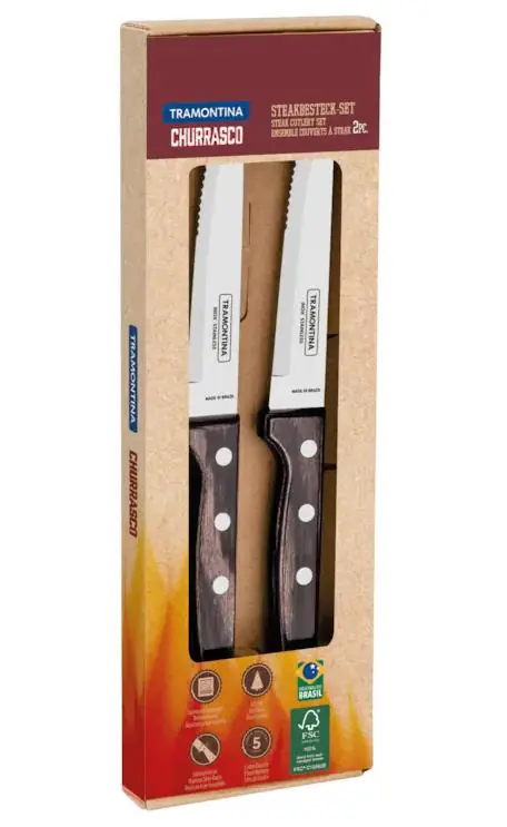 Tramontina Steakmesser Set Gaucho 2 teiliges Set Tramontina Steakmesser Set Gaucho 2 teiliges Set