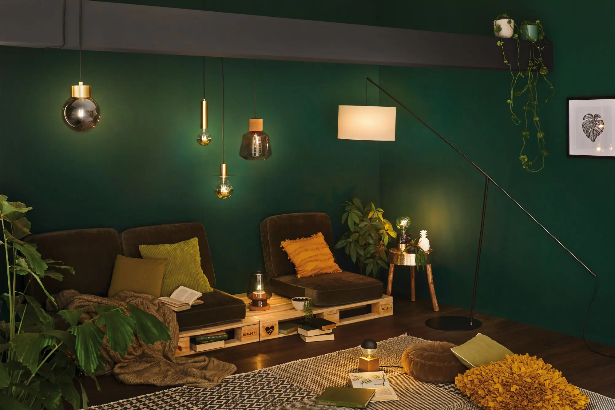 Paulmann Tischleuchte Neordic Dilja E27, messing gebürstet, dimmbar