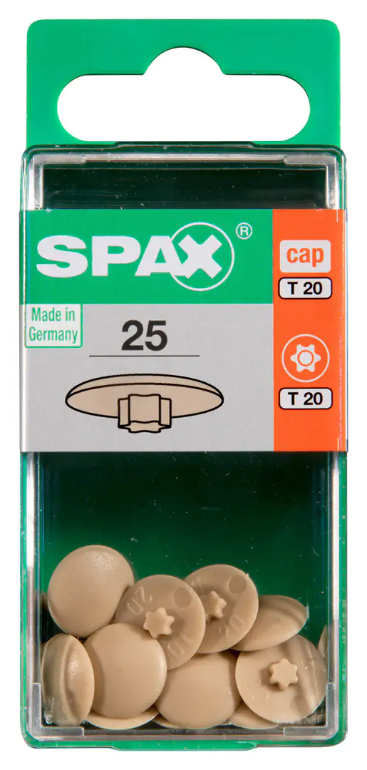 Spax Abdeckkappen beige zum stecken - 25 Stk. Spax Abdeckkappen beige zum stecken - 25 Stk.