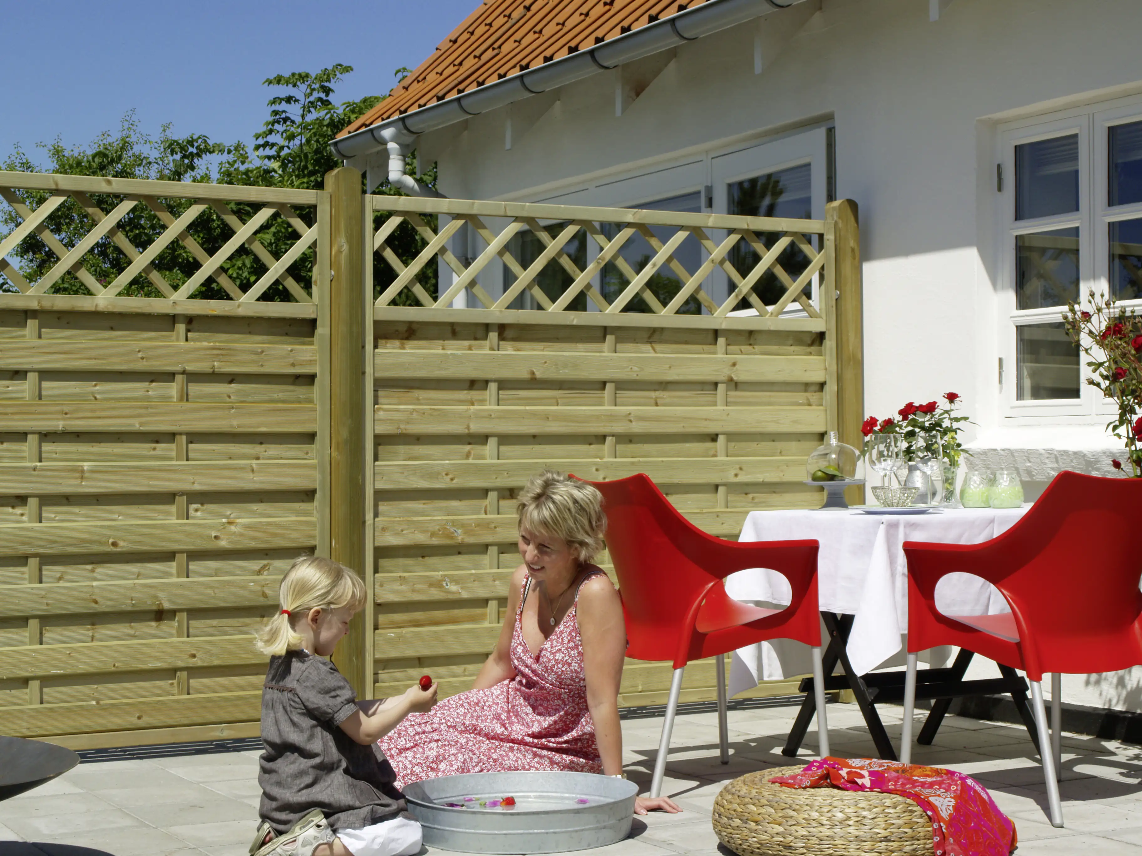 Plus Zaun Bergen mit Rankgitter 180 x 180 cm Druckimprägniert