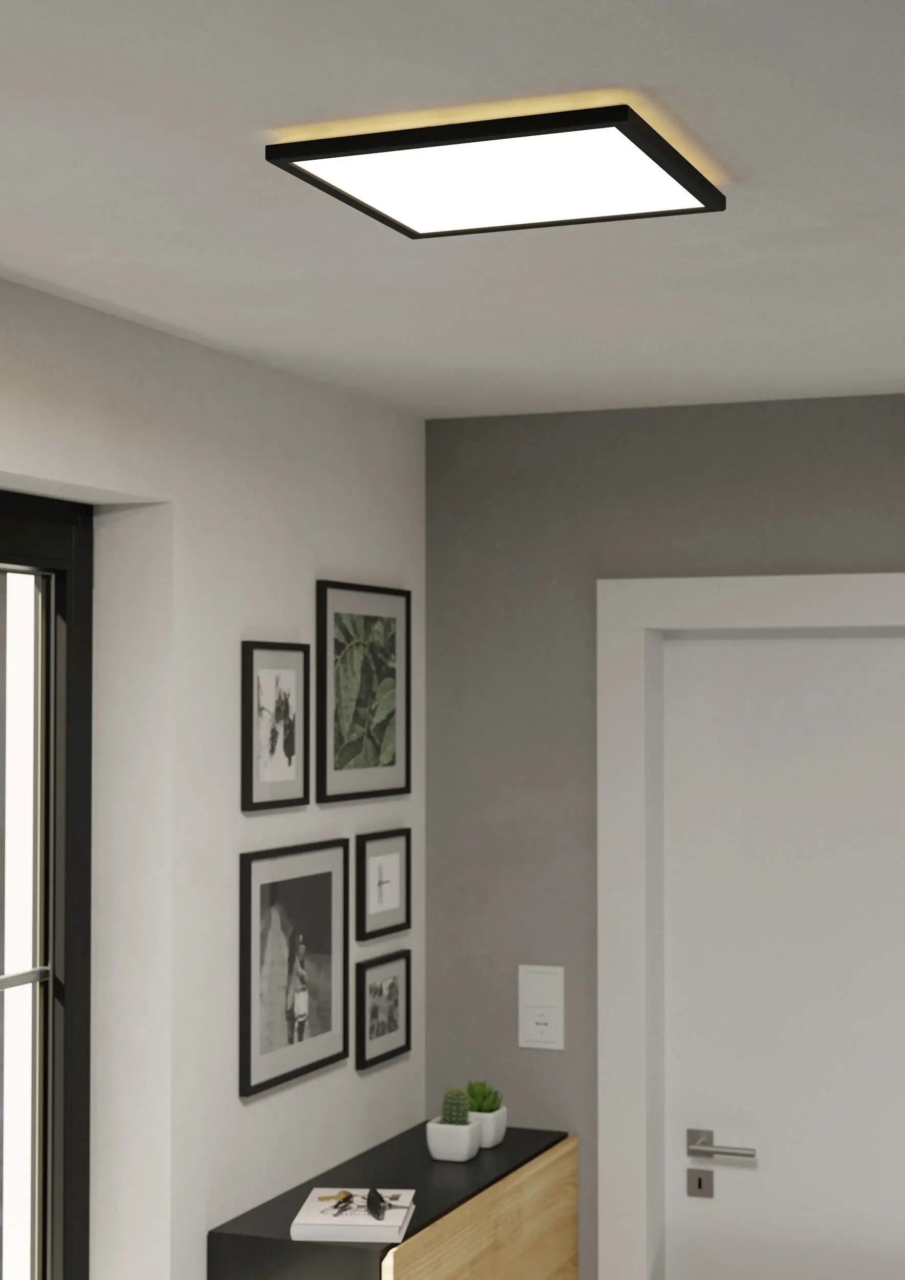 Eglo LED Deckenleuchte Rovito schwarz 39 x 39 cm warmweiß-kaltweiß Eglo LED Deckenleuchte Rovito schwarz 39 x 39 cm warmweiß-kaltweiß