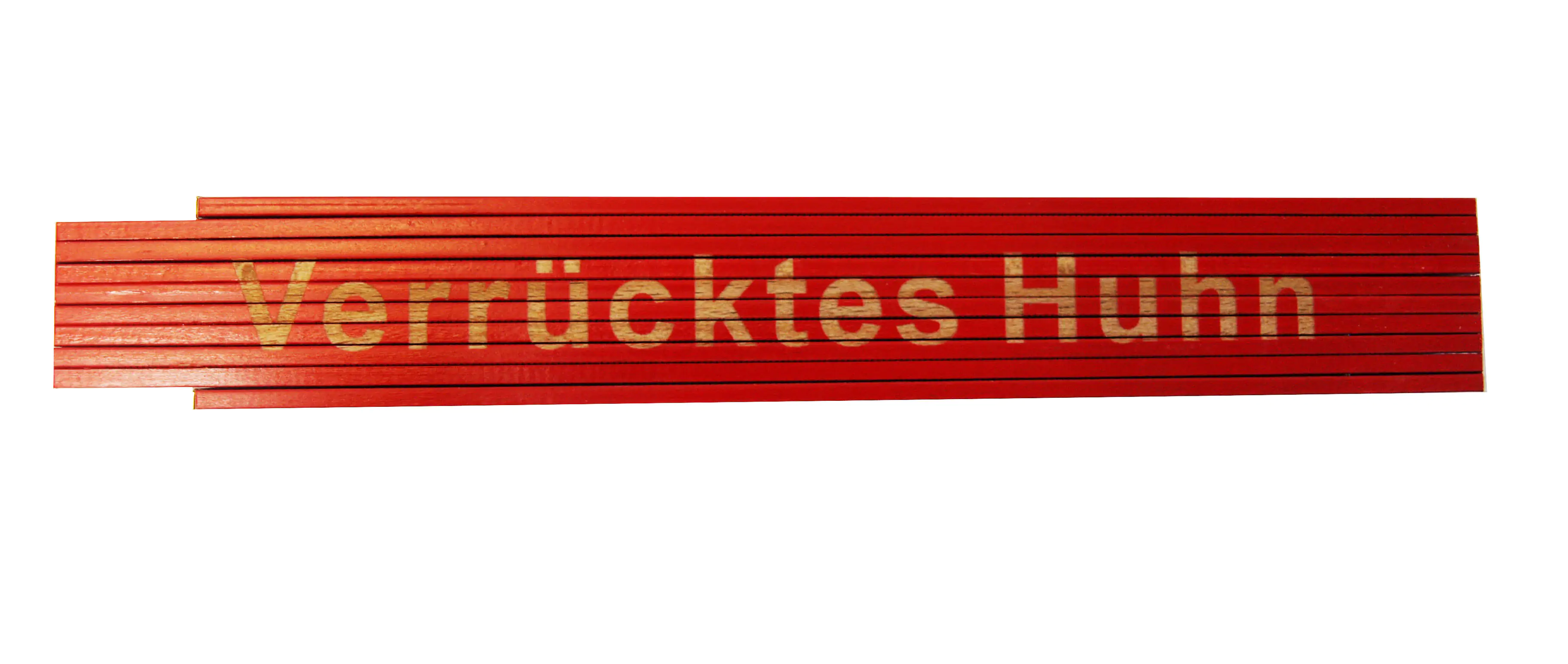 Zollstock Verrücktes Huhn 2 m rot