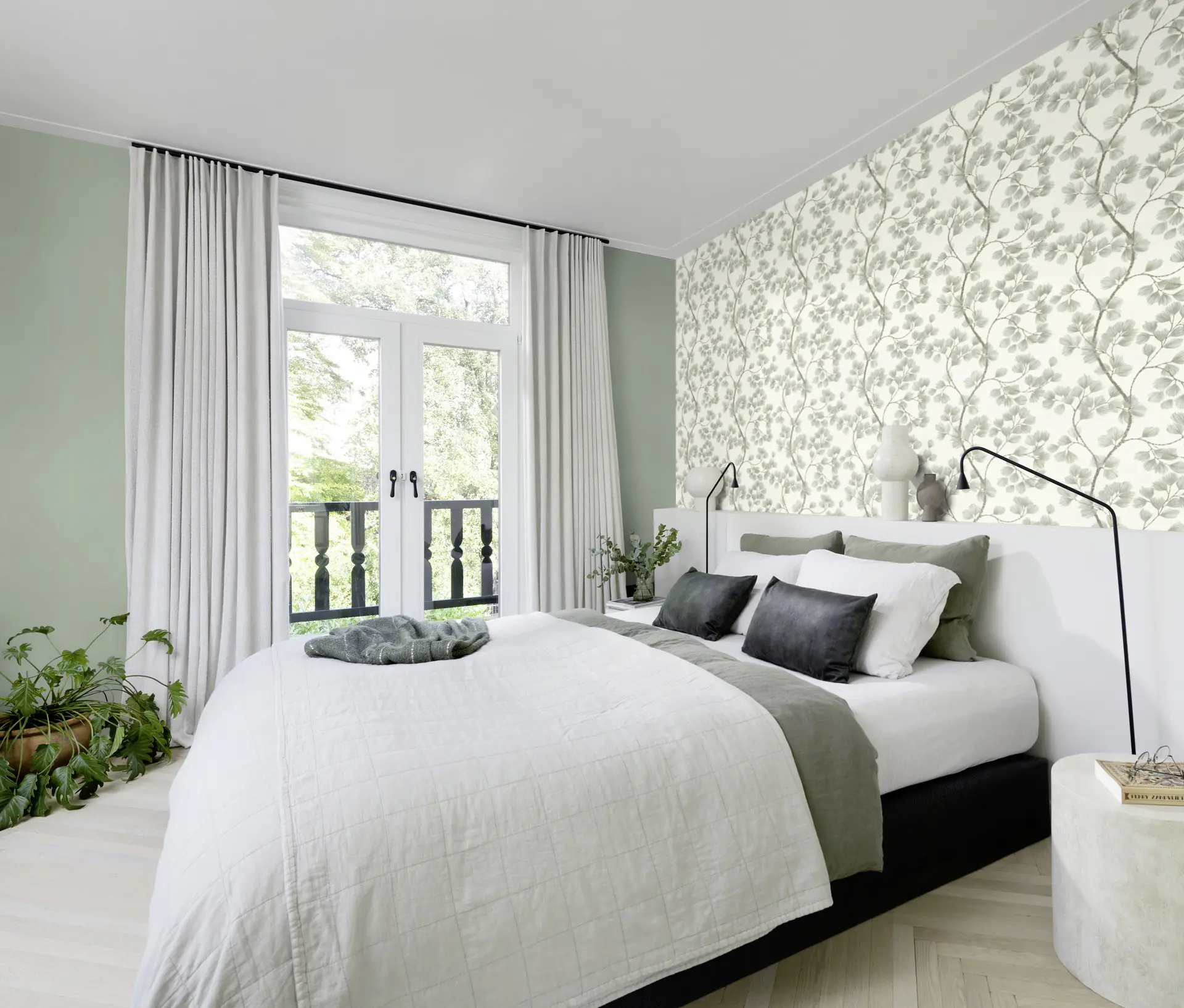 Rasch Vliestapete 690743 Selection, Textilstruktur grün, 10,05 x 0,53 m