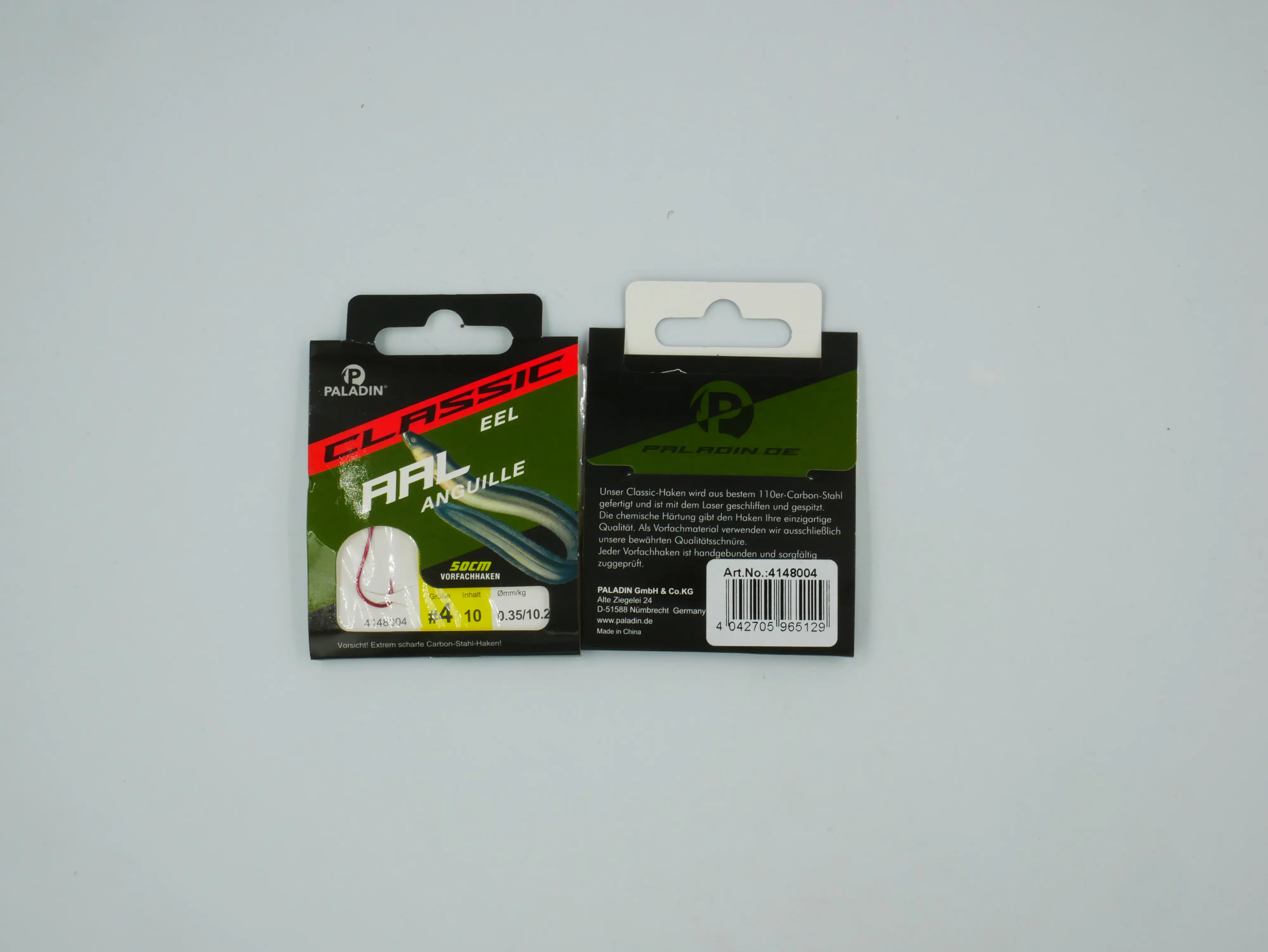 Paladin Aalhaken gebunden Größe 4 50 cm 10 Stück rot