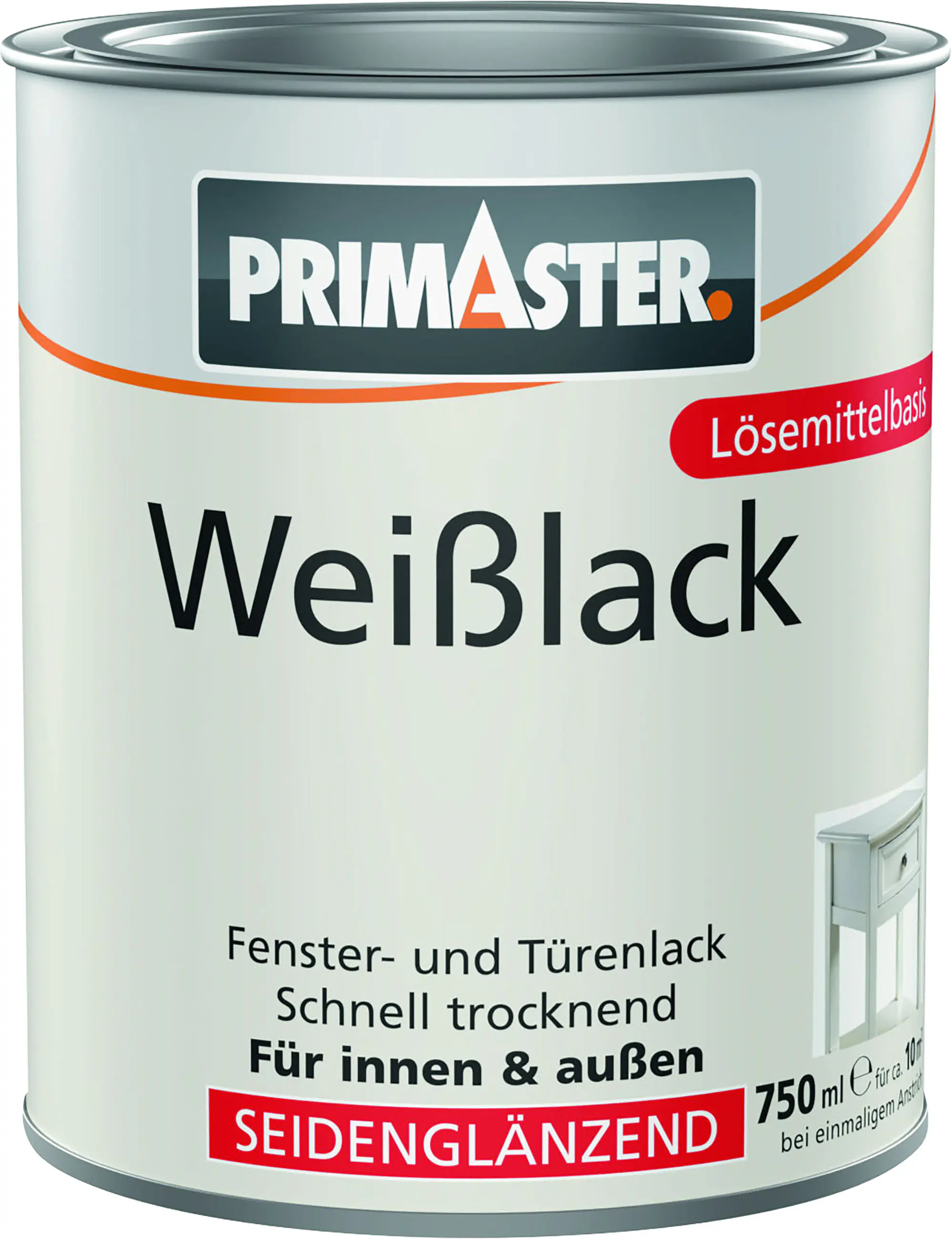 Primaster Weißlack seidenmatt 750 ml weiß Primaster Weißlack seidenmatt 750 ml weiß