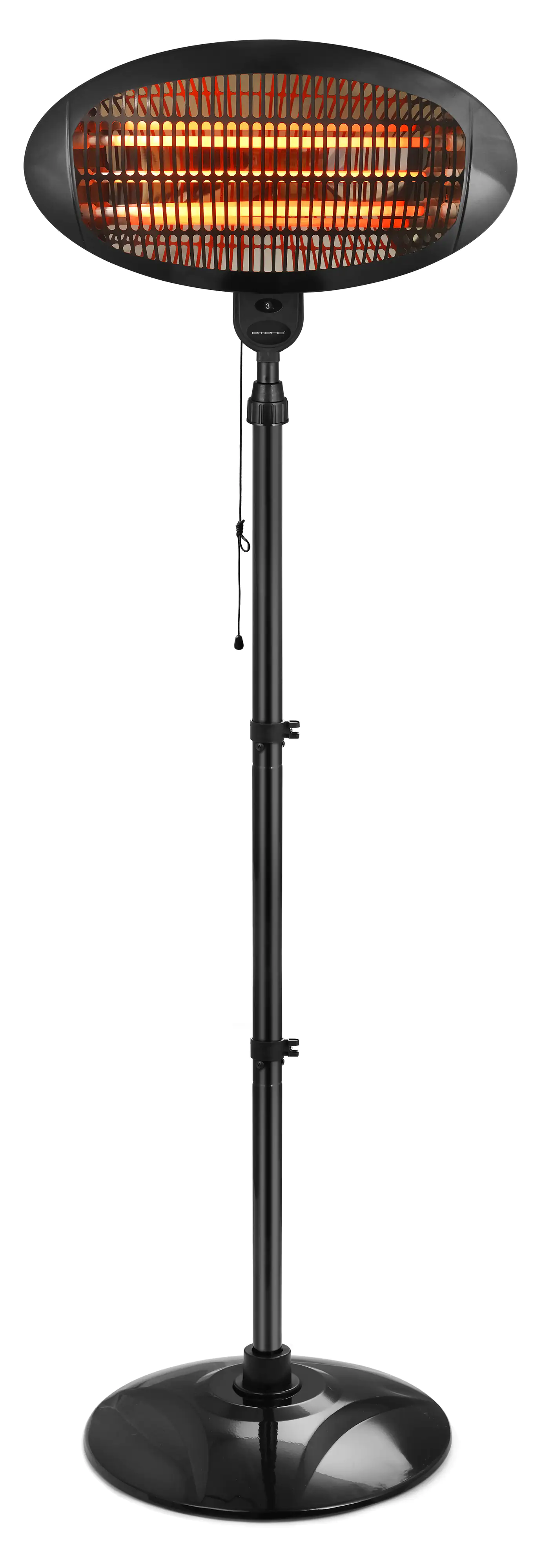 Emerio Terrassenheizstrahler 2000 Watt, Höhe 1,80 - 2,10 m