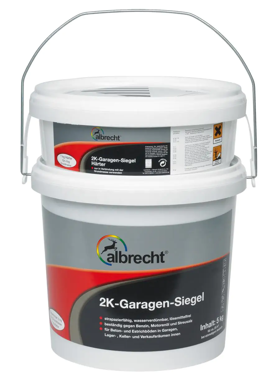 Albrecht 2K-Garagen-Siegel 5 kg RAL 7032 kieselgrau (Epoxidharz) Albrecht 2K-Garagen-Siegel 5 kg RAL 7032 kieselgrau (Epoxidharz)