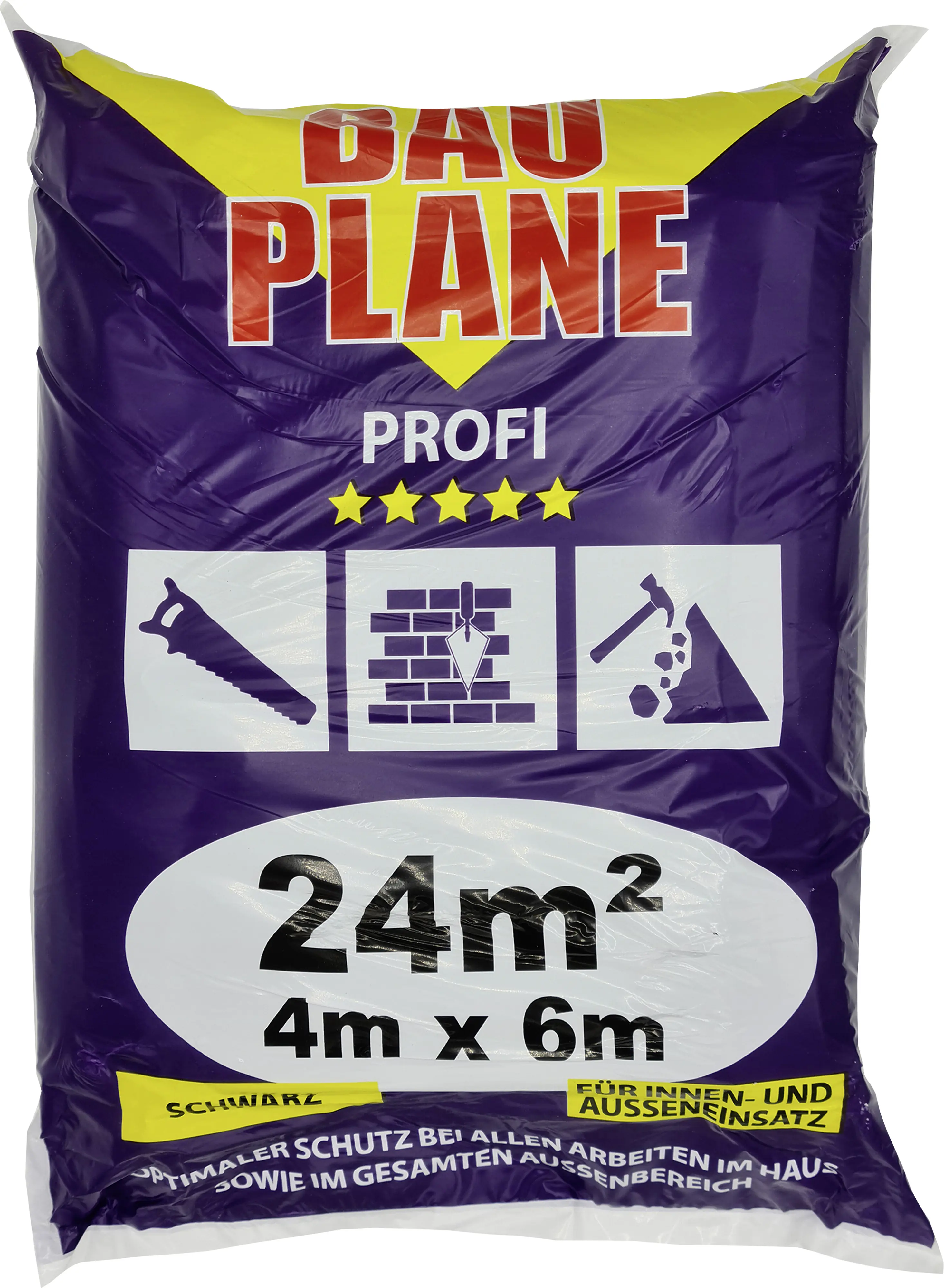 Jufol Bauplane Profi 0,08 mm 6 x 4 m = 24 m² schwarz