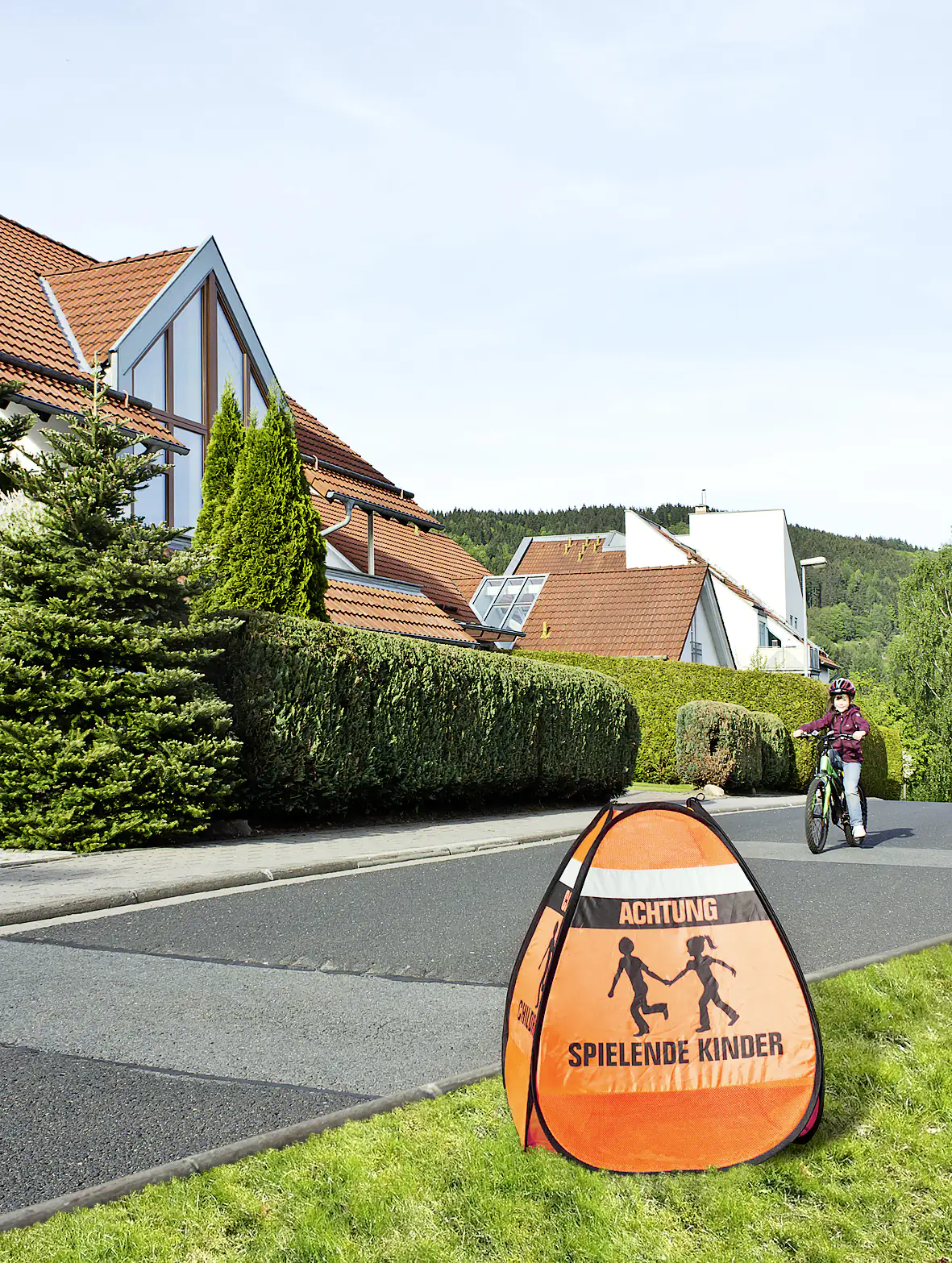 reer 3-D-Straßenwarnschild "spielende Kinder"