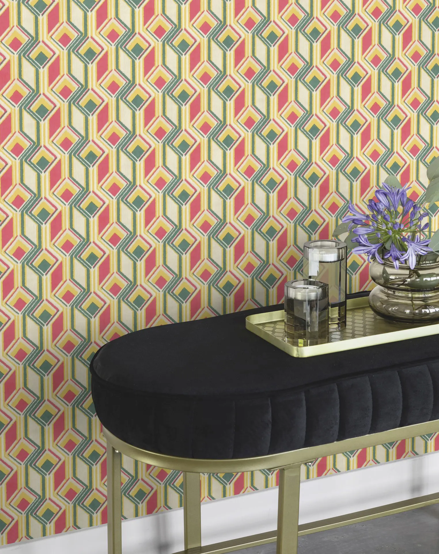 Rasch Vliestapete 746549 Pink-Dunkelpink Muster & Motive 10,05 m x 0,53 m