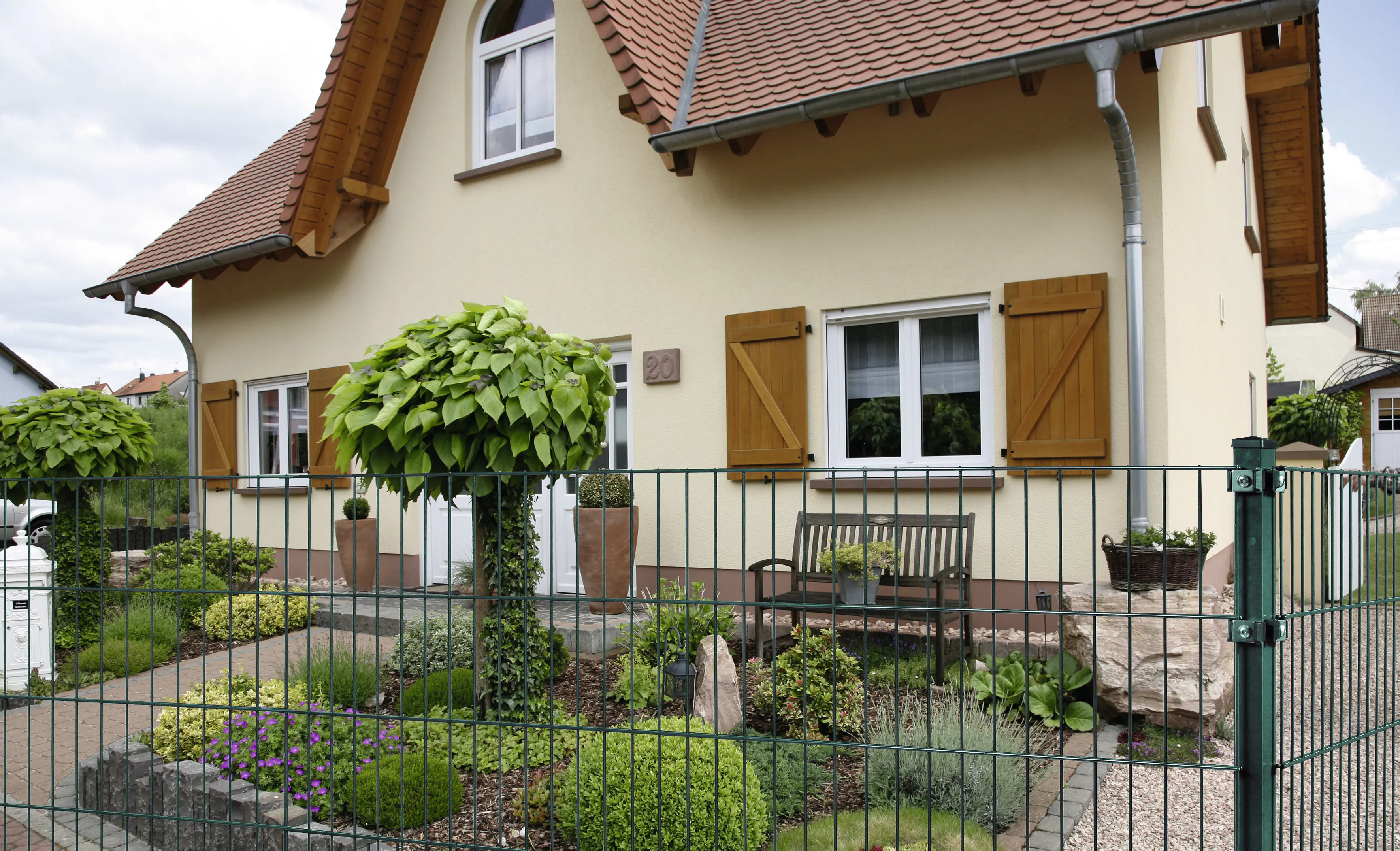 Floraworld Doppelstabmatte-Zaun Comfort 201 x 123 cm moosgrün